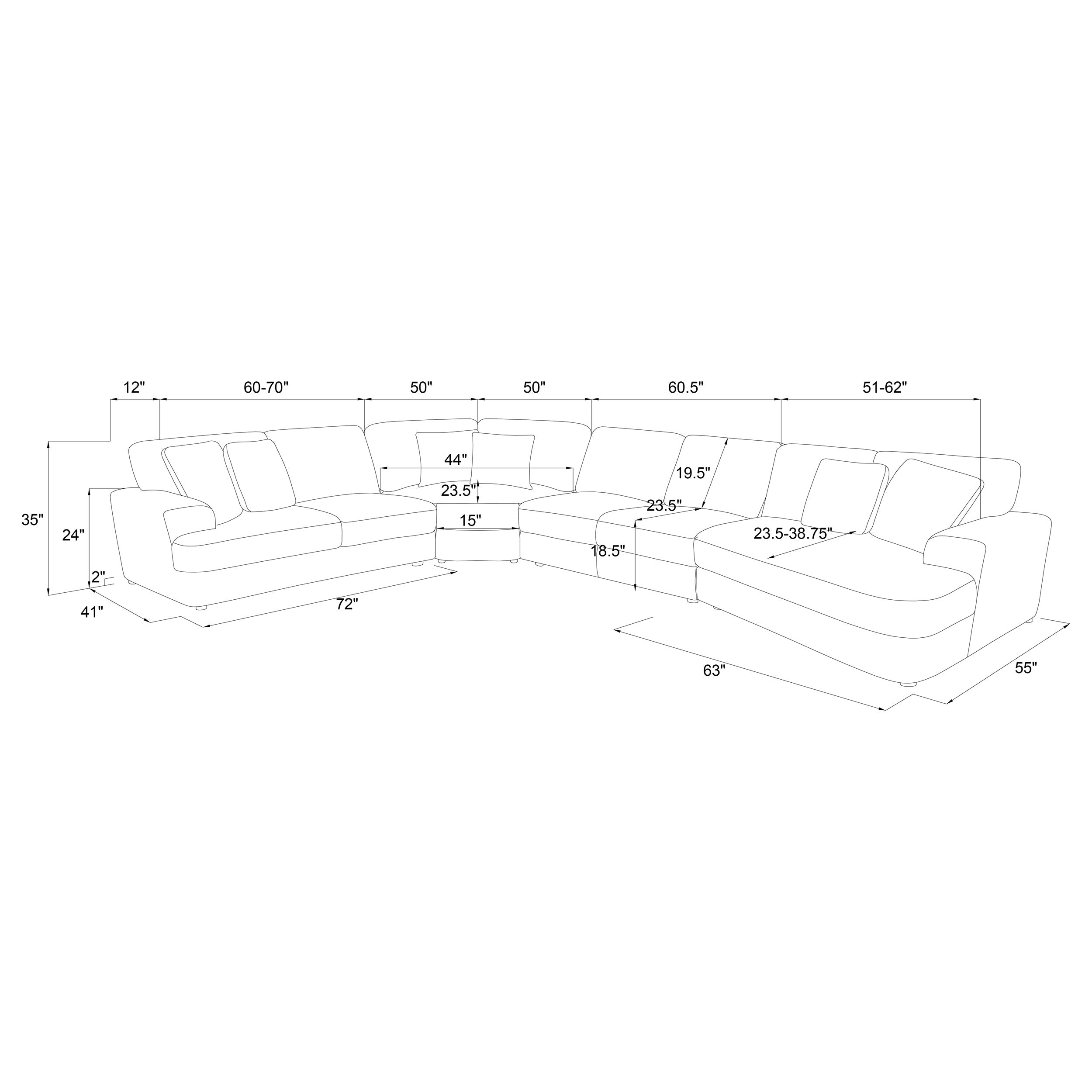 Emberson 4-piece Upholstered Modular Sectional Sofa Ivory — view 11