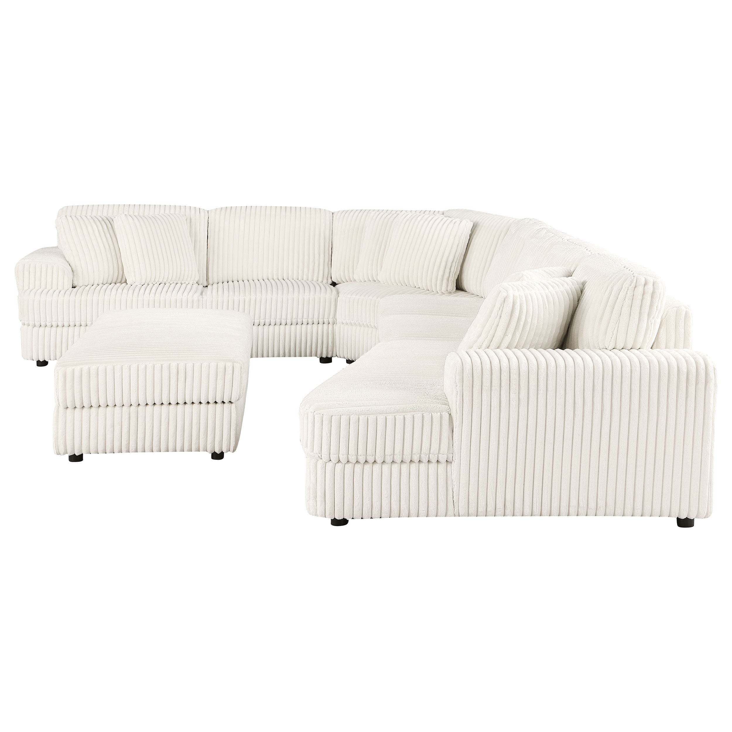 Emberson 5-piece Upholstered Modular Sectional Sofa Ivory — view 5