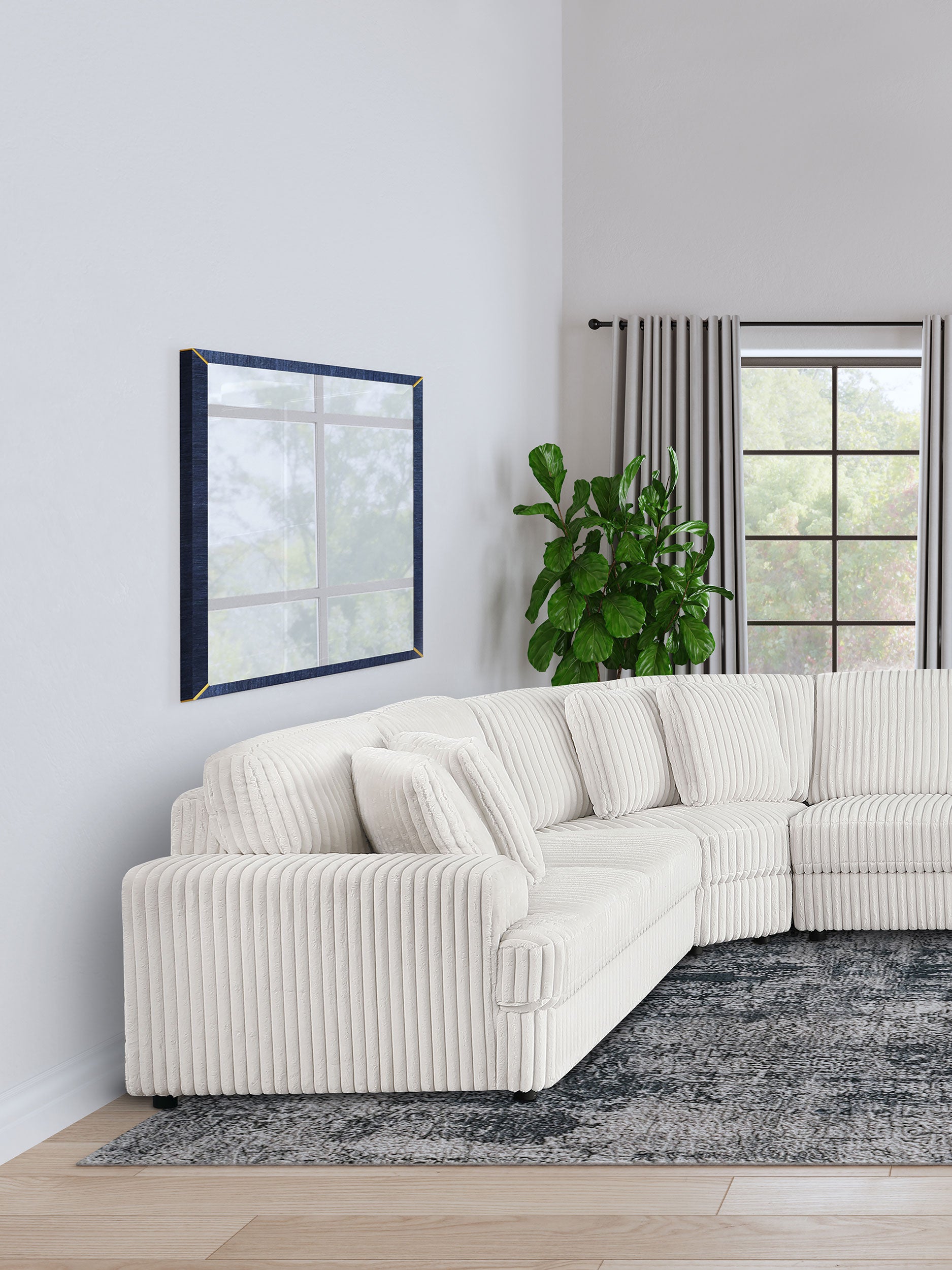 Emberson Upholstered LAF Loveseat Ivory — view 2