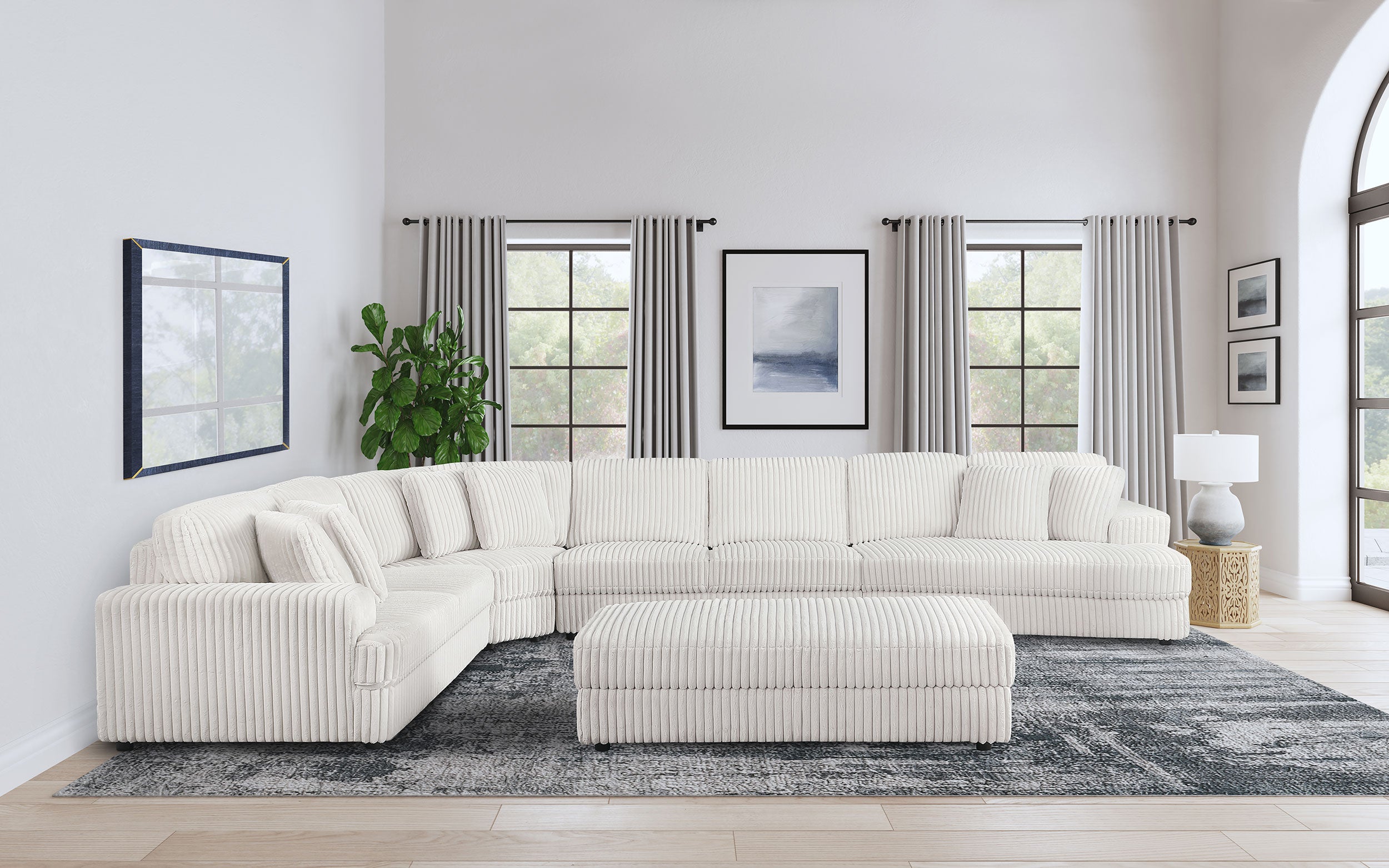 Emberson Upholstered Wedge Ivory — view 10