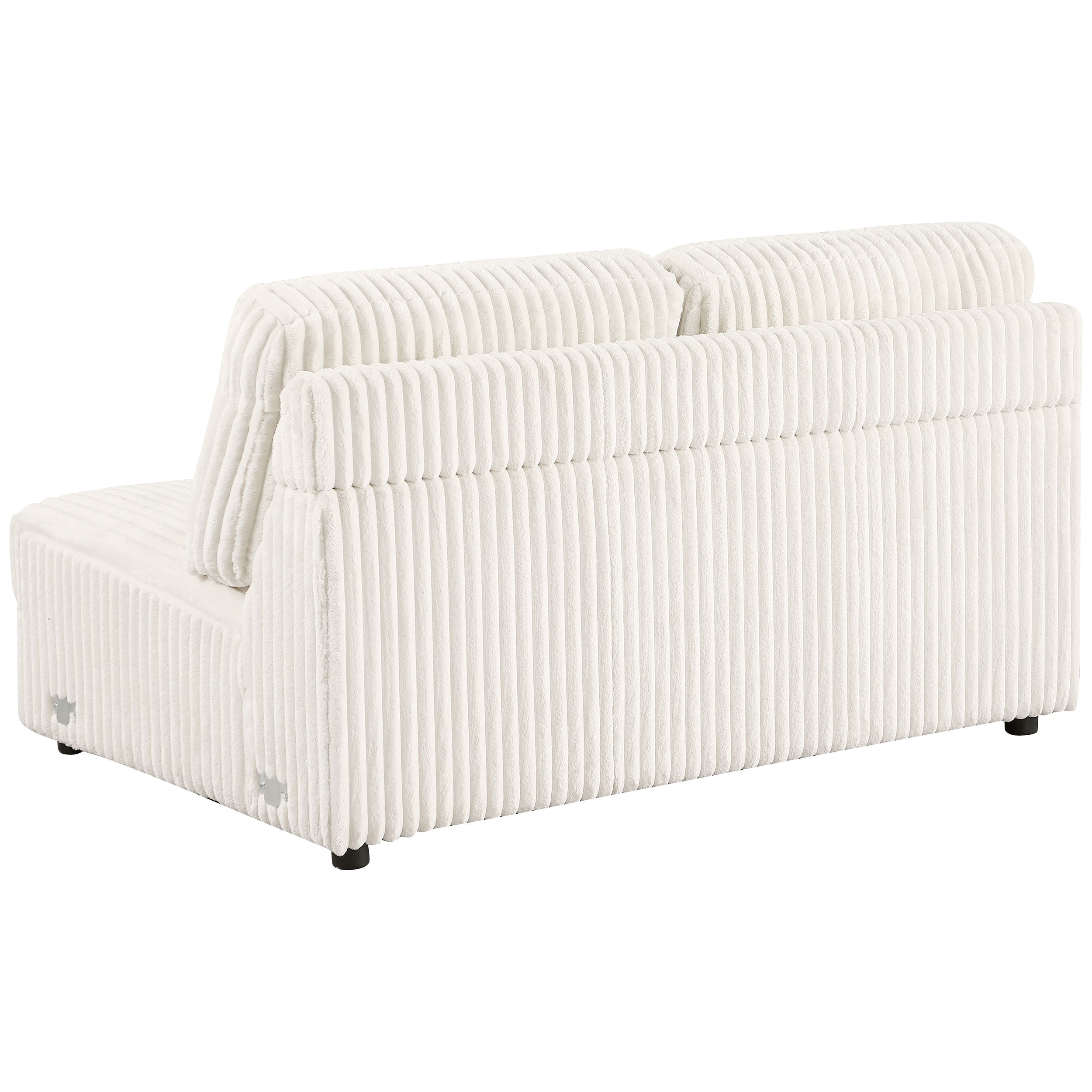 Emberson Upholstered Armless Loveseat Ivory — view 6