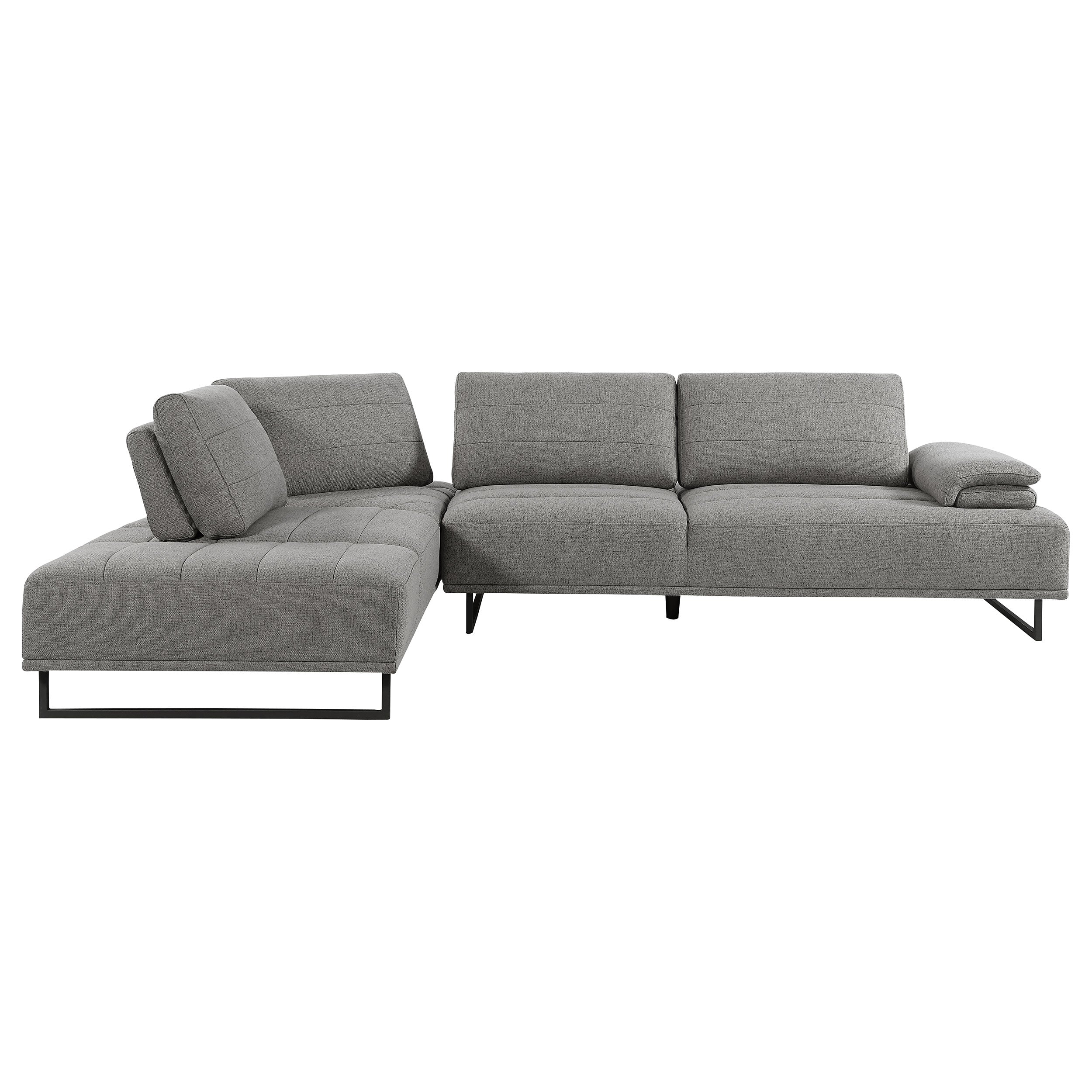 Arden Upholstered Sectional Sofa with Adjustable Back Taupe — view 1
