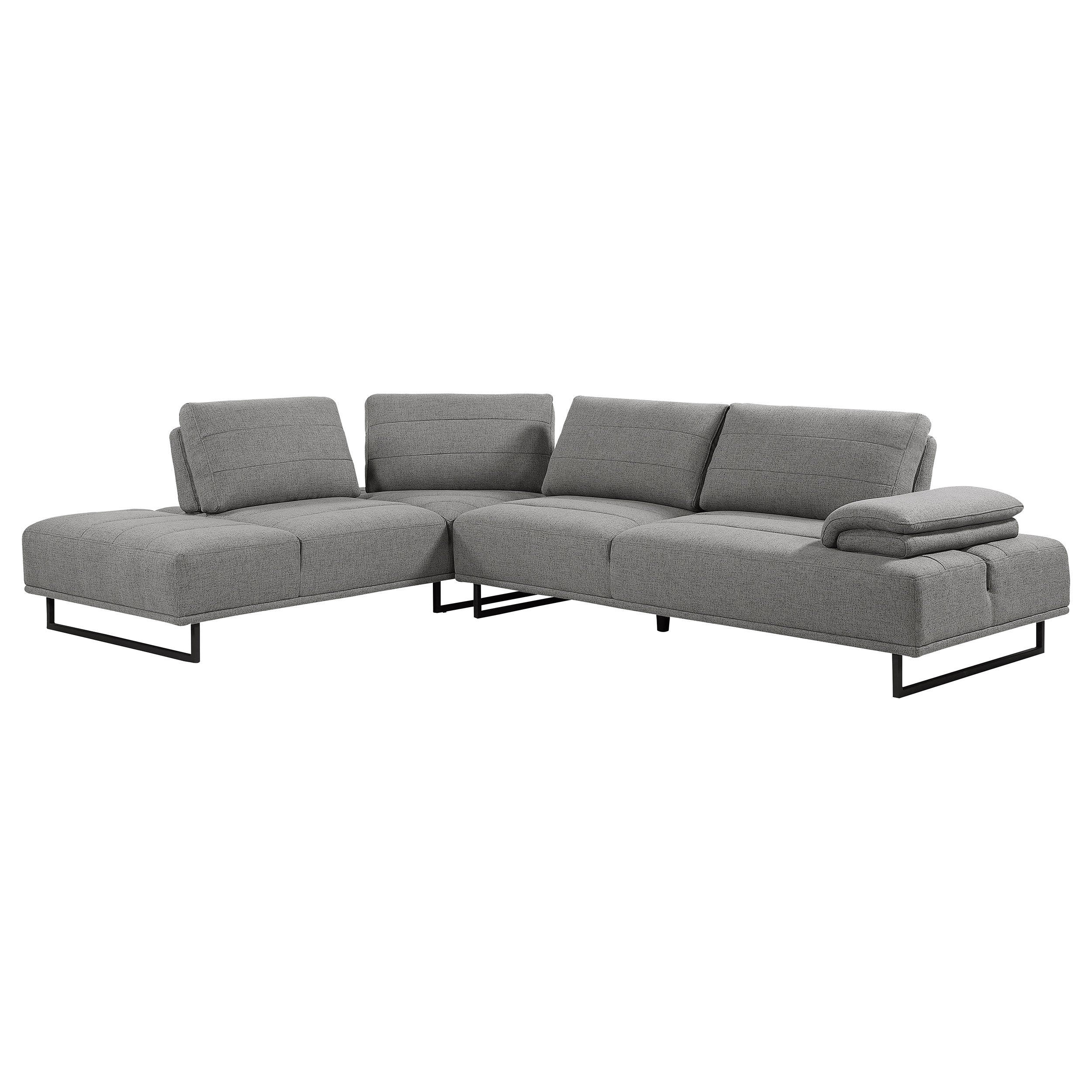 Arden Upholstered Sectional Sofa with Adjustable Back Taupe — view 5