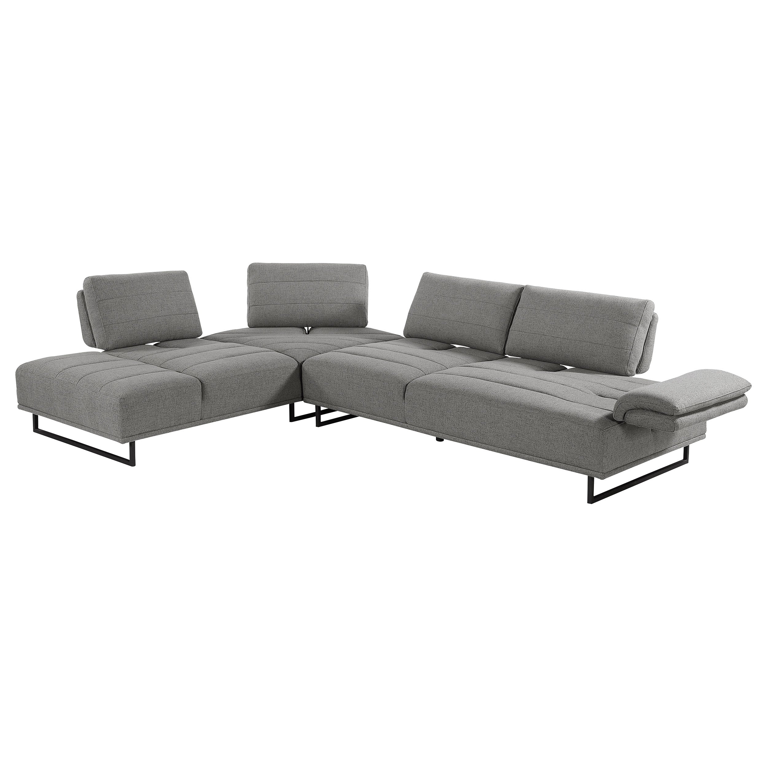 Arden Upholstered Sectional Sofa with Adjustable Back Taupe — view 6