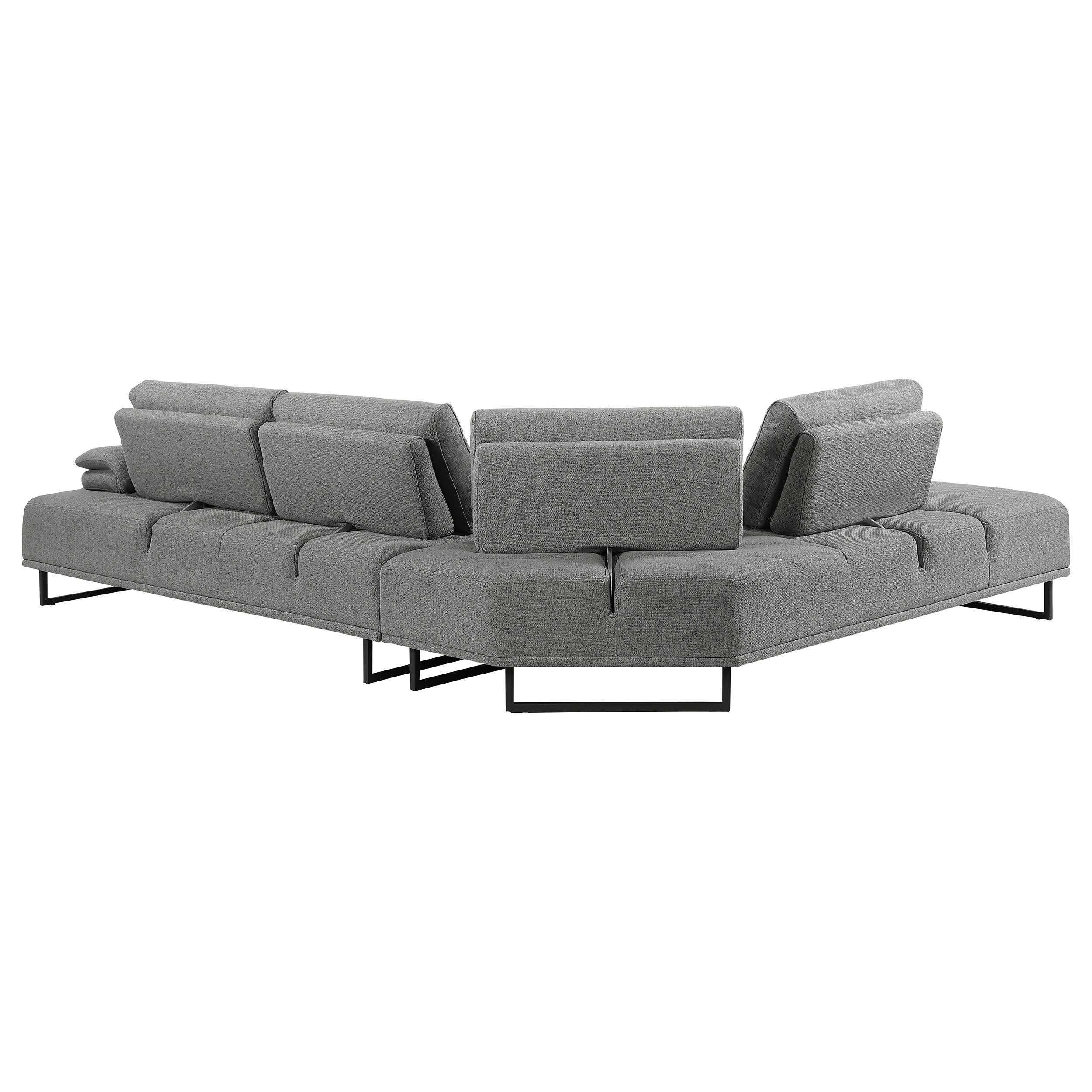 Arden Upholstered Sectional Sofa with Adjustable Back Taupe — view 8