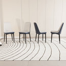 Modern Dining Chair With Cushions And Metal Legs