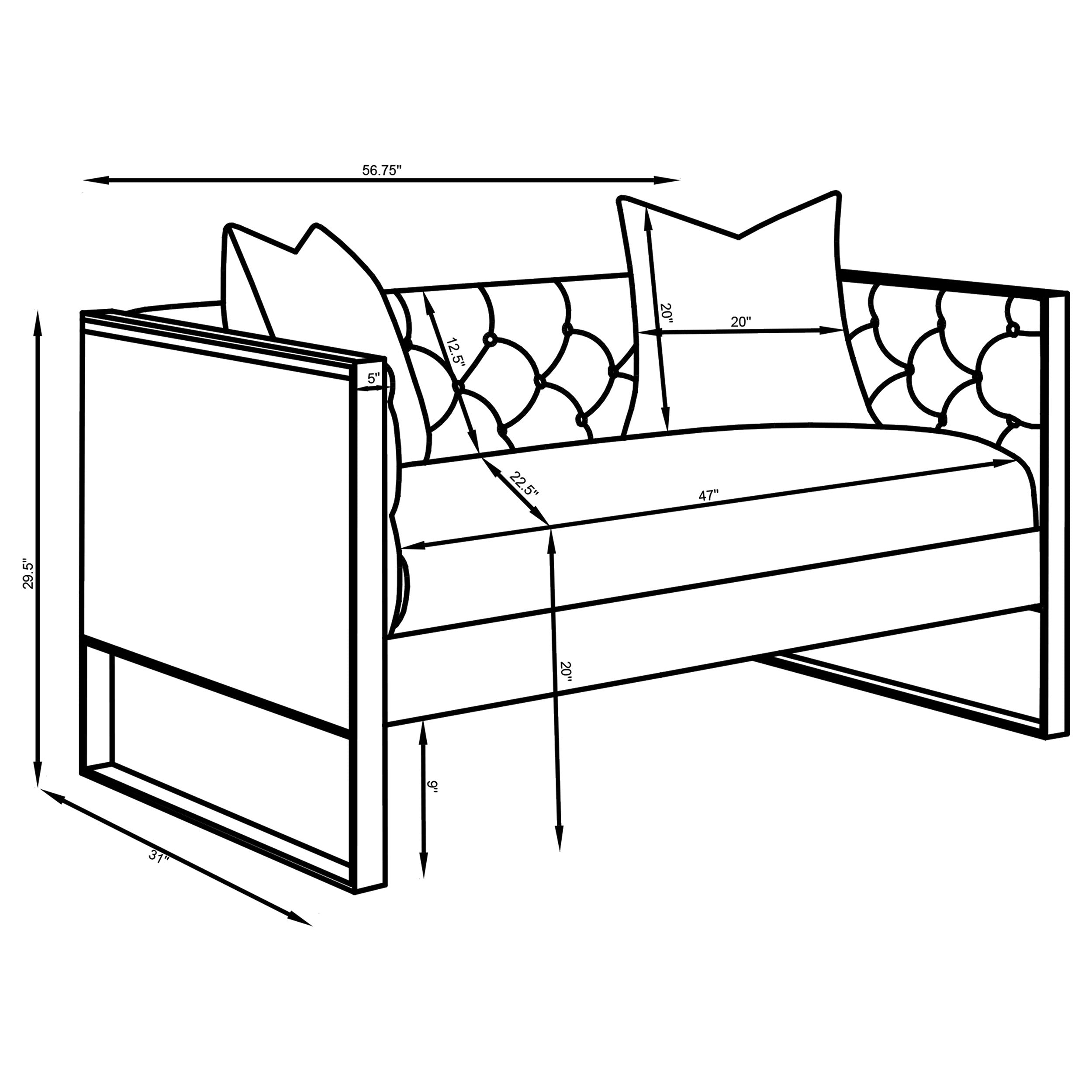 Eastbrook Velvet Upholstered Tufted Loveseat Grey — view 12
