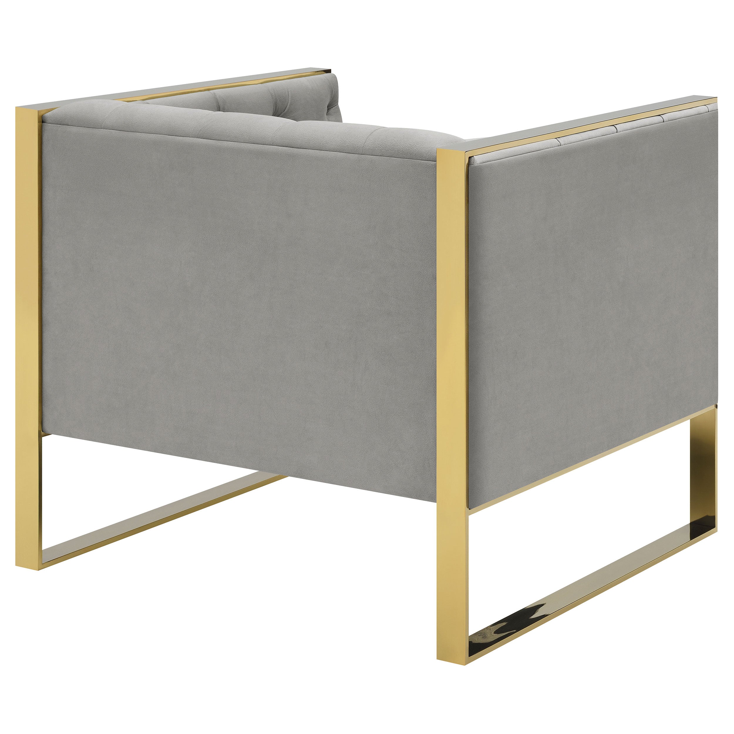 Eastbrook Velvet Upholstered Tufted Accent Chair Grey — view 7