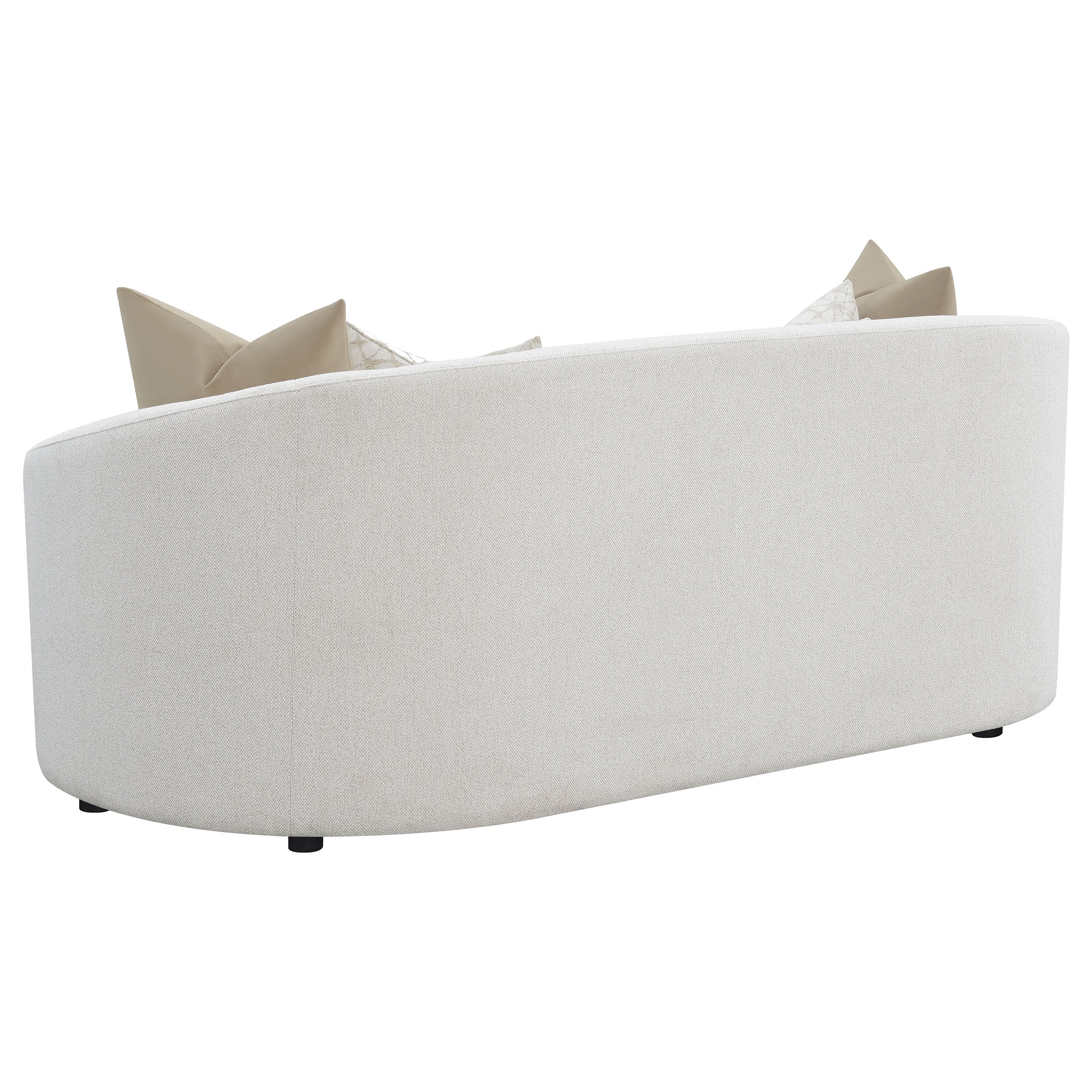 Rainn 3-piece Boucle Upholstered Sloped Arm Sofa Set Latte — view 5