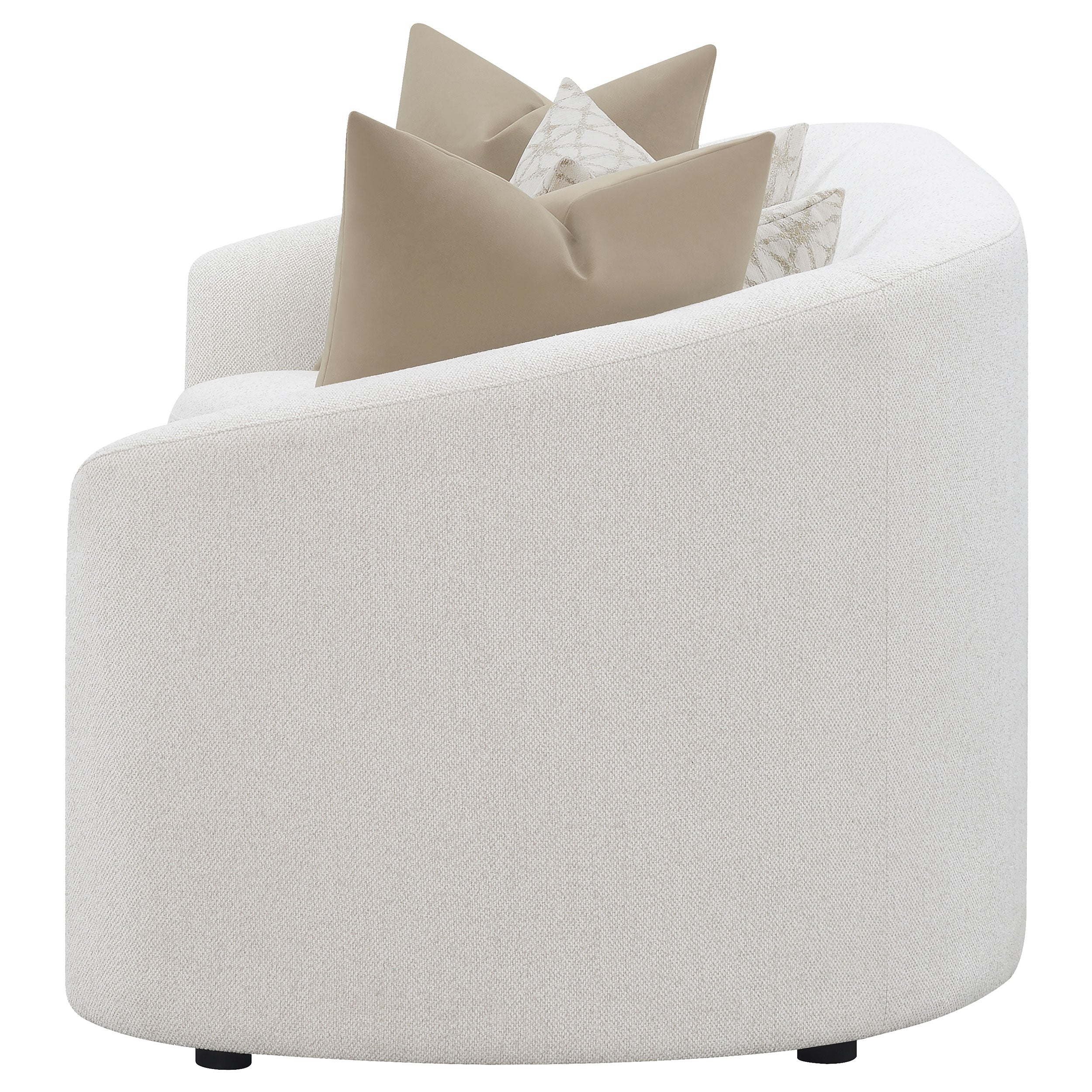 Rainn Boucle Upholstered Sloped Arm Sofa Latte — view 5