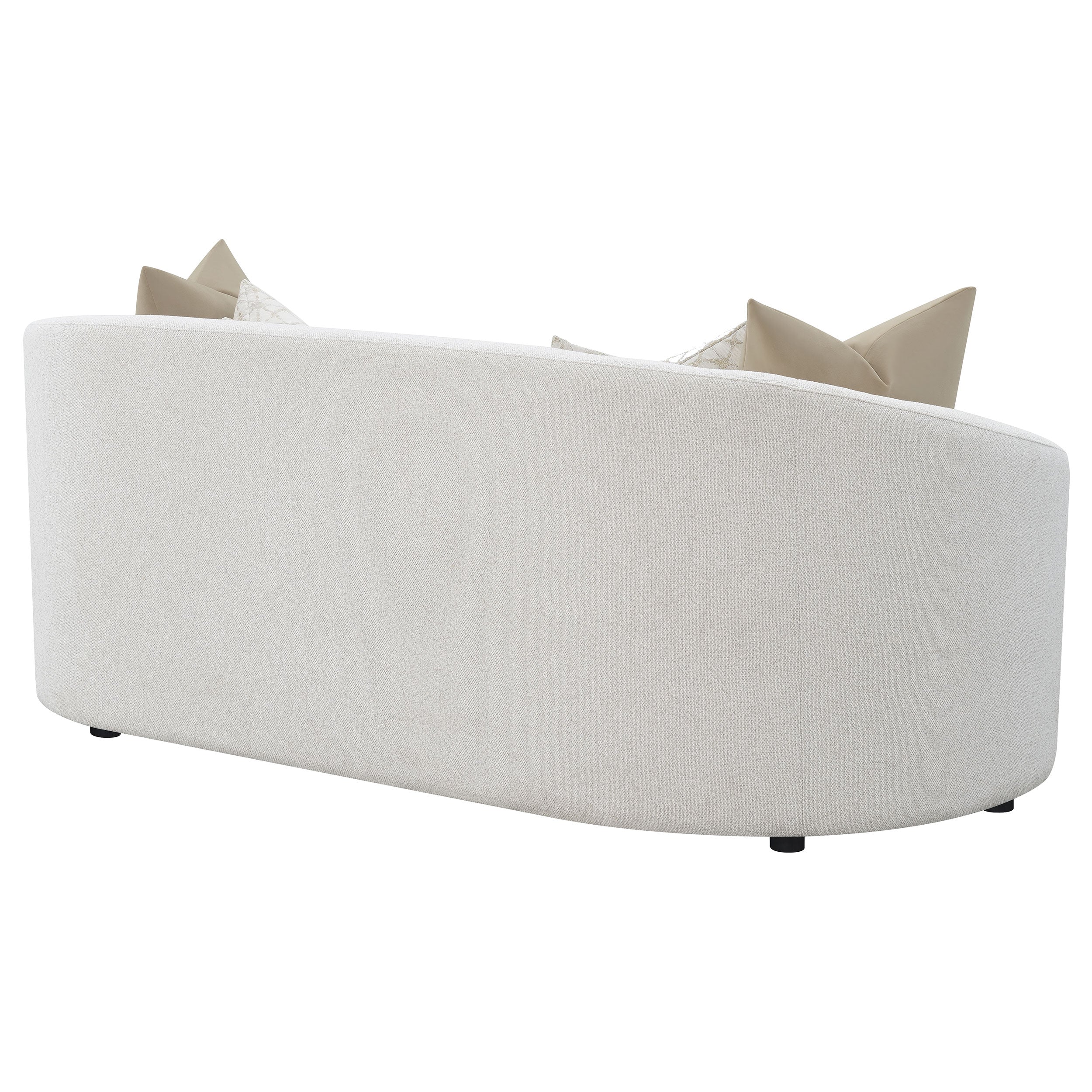 Rainn Boucle Upholstered Sloped Arm Sofa Latte — view 7
