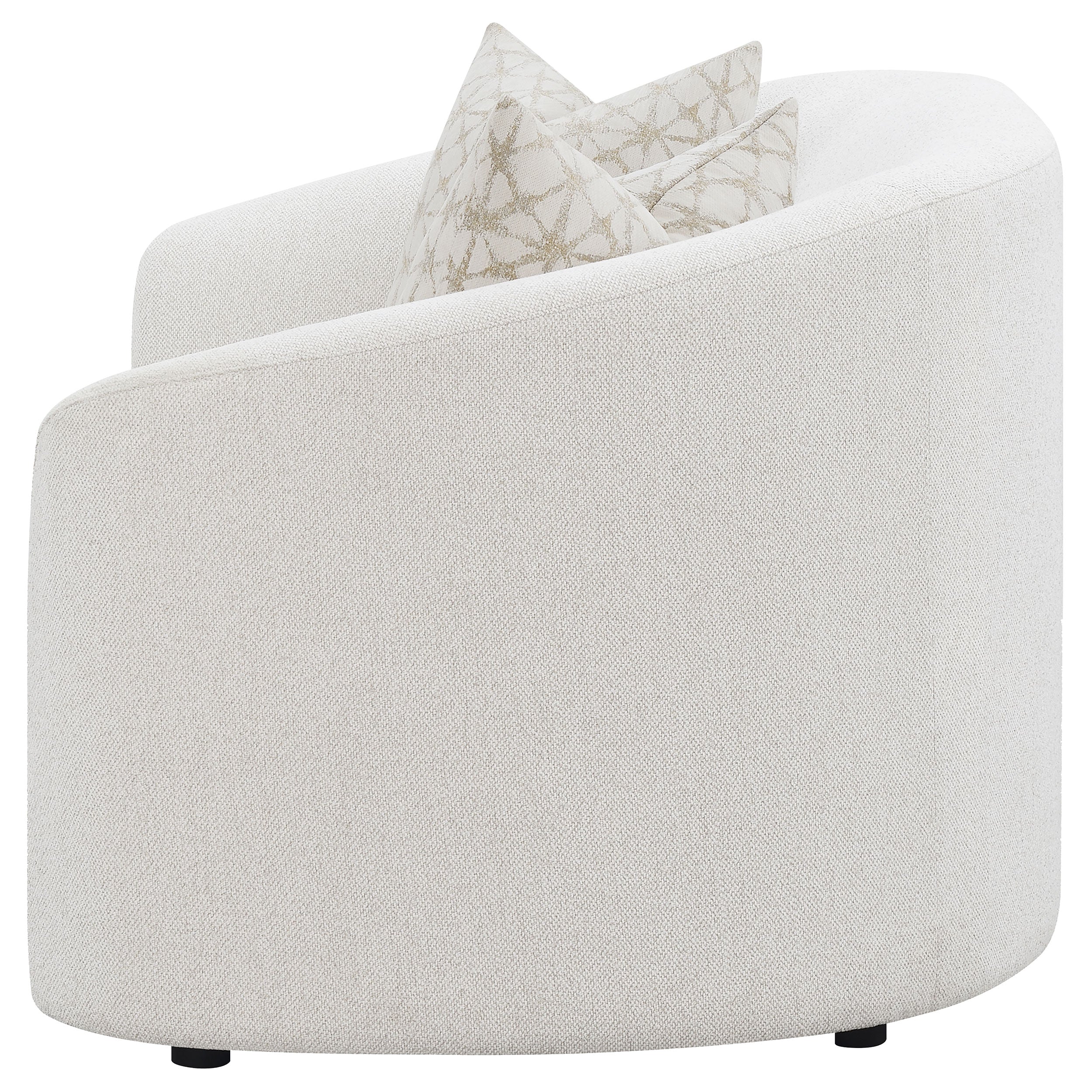 Rainn Boucle Upholstered Sloped Arm Loveseat Latte — view 5