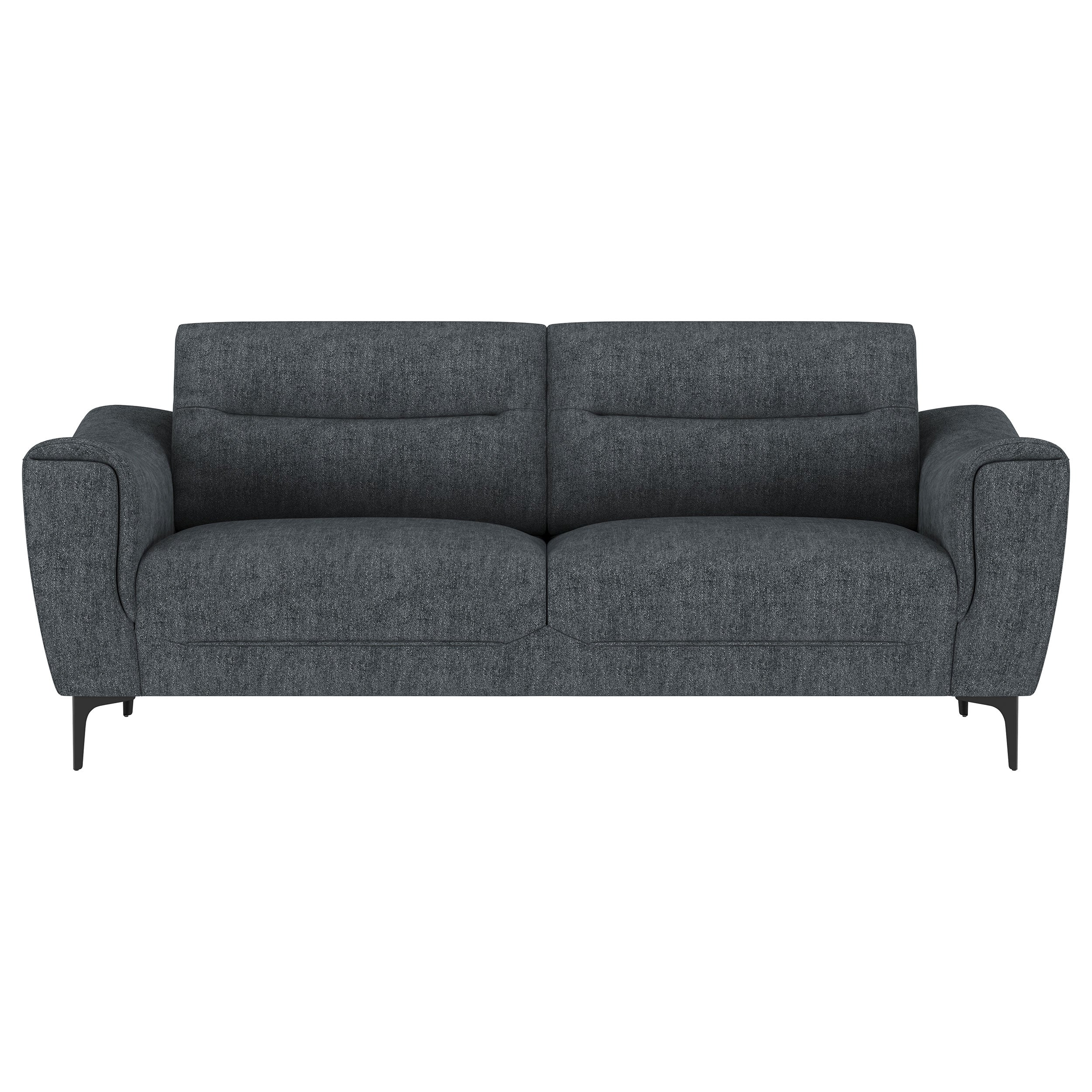 Nolan Upholstered Sloped Track Arm Sofa Charcoal — view 3