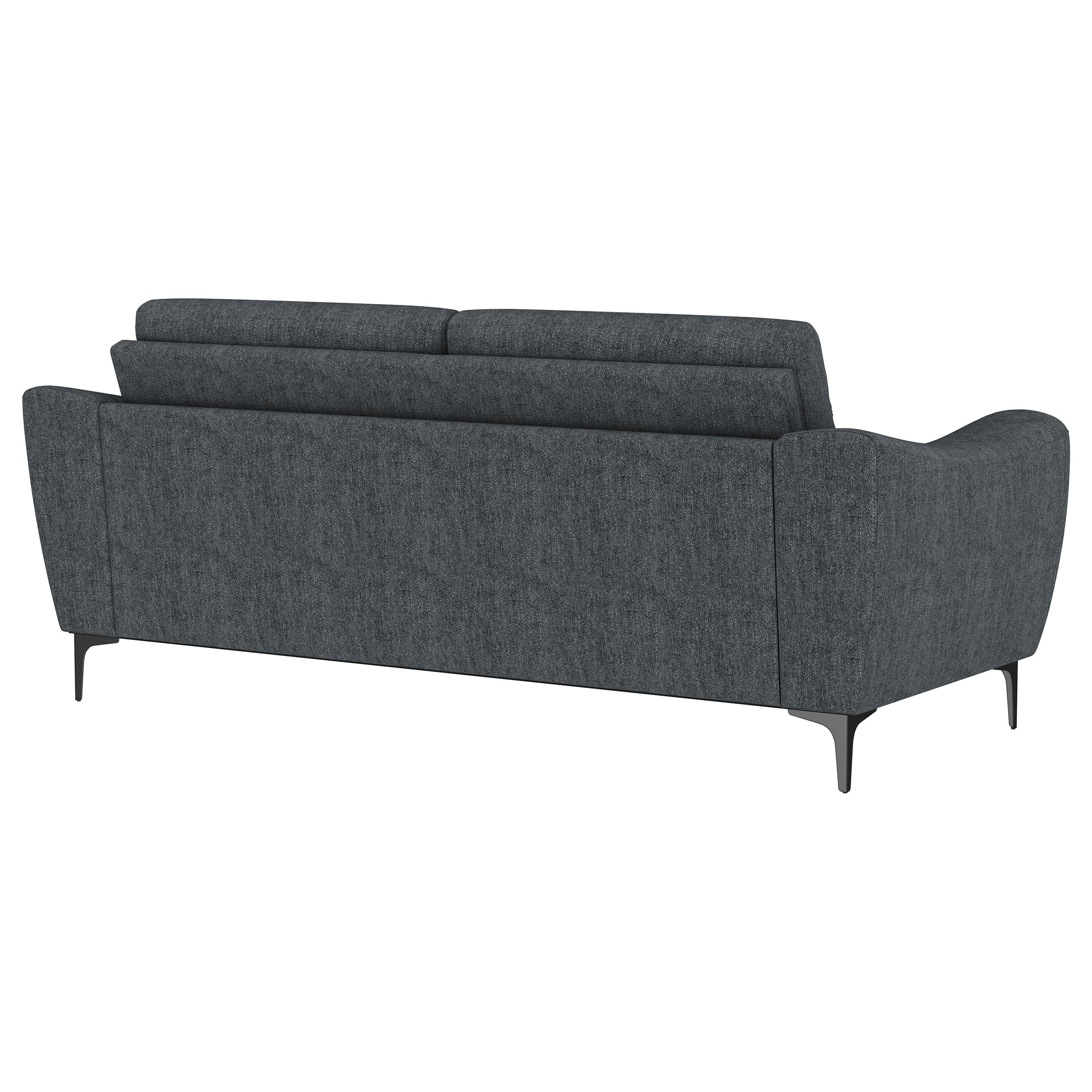 Nolan Upholstered Sloped Track Arm Sofa Charcoal — view 8