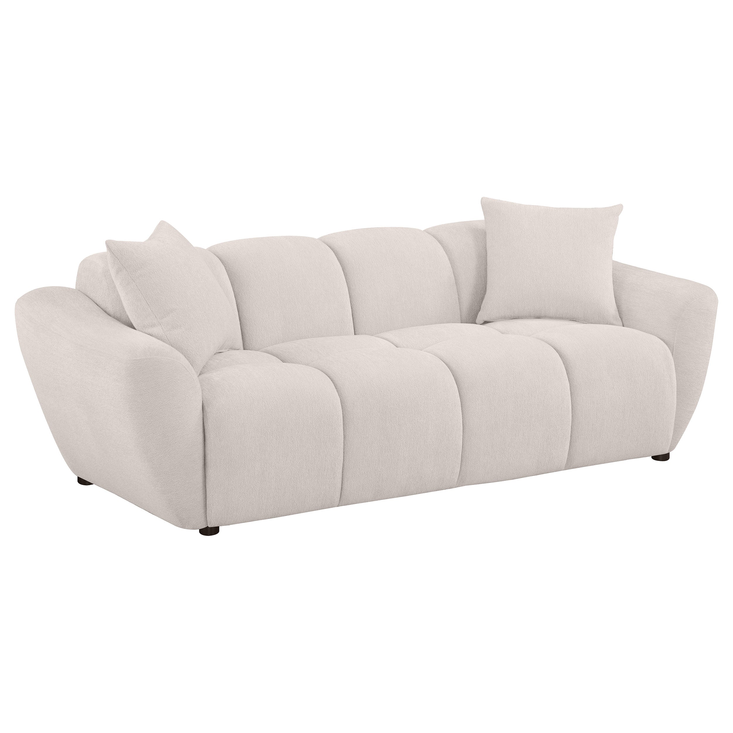 Destino 3-piece Chenille Splayed Arm Sofa Set Greige — view 3