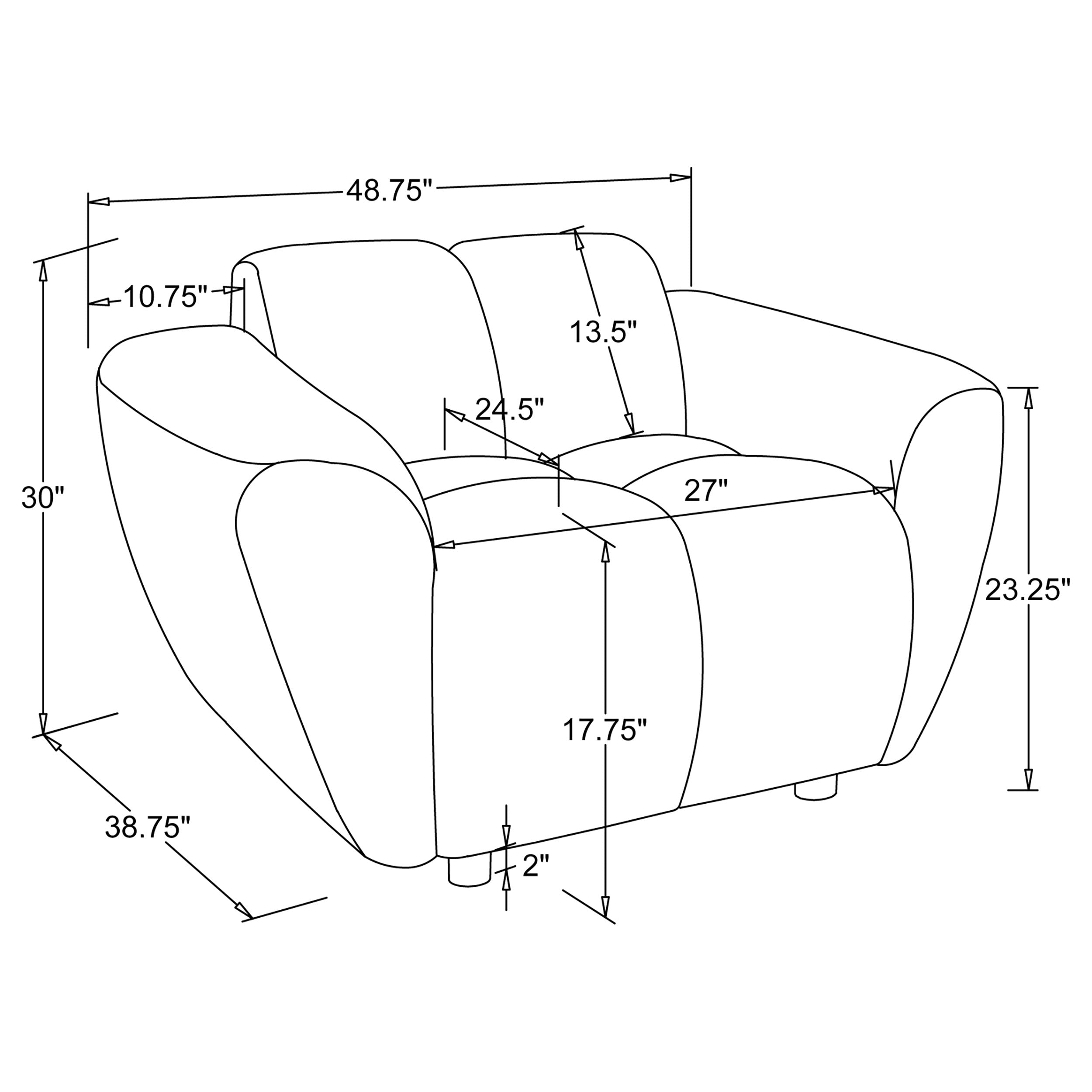 Destino 3-piece Chenille Splayed Arm Sofa Set Greige — view 12