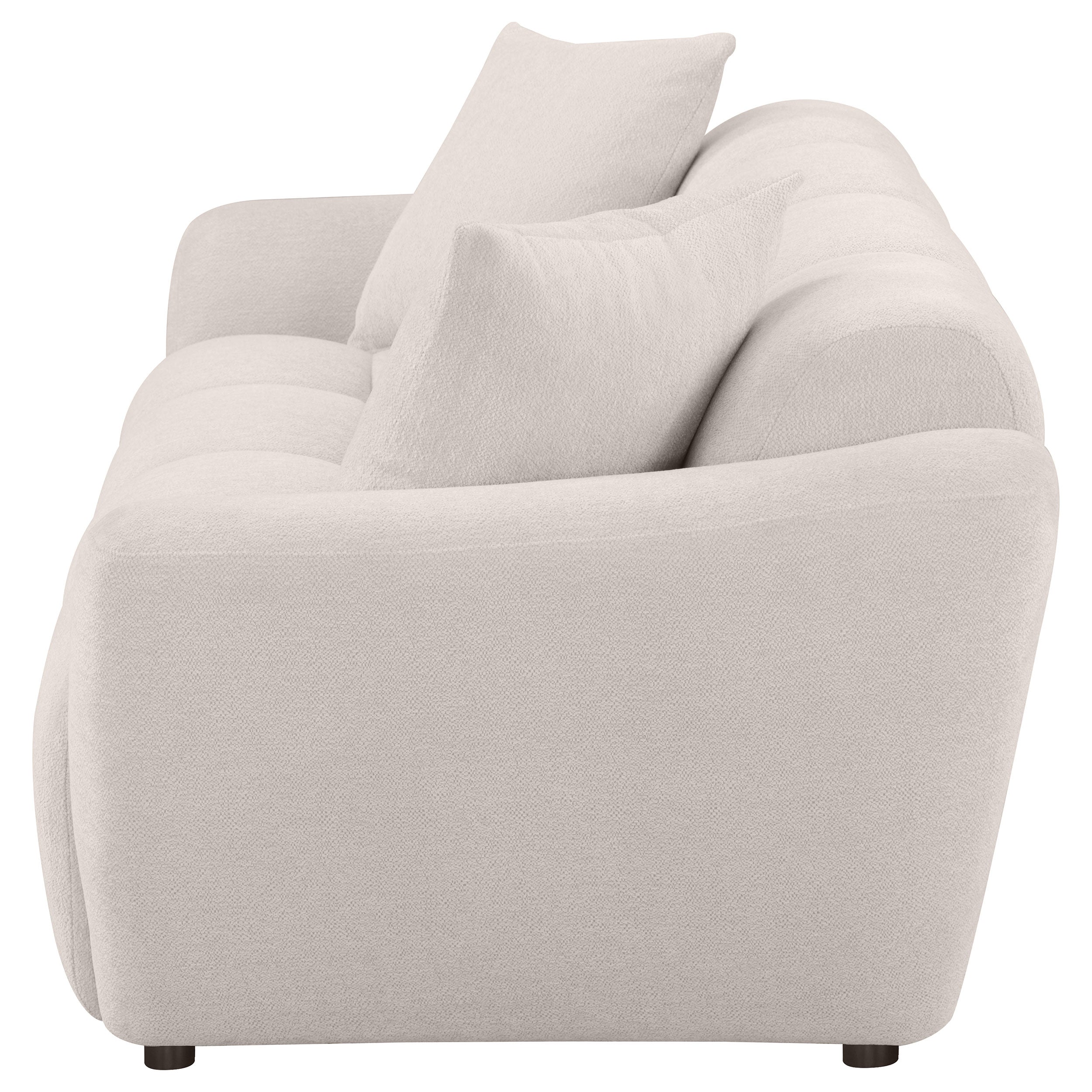 Destino Chenille Upholstered Splayed Arm Sofa Greige — view 5