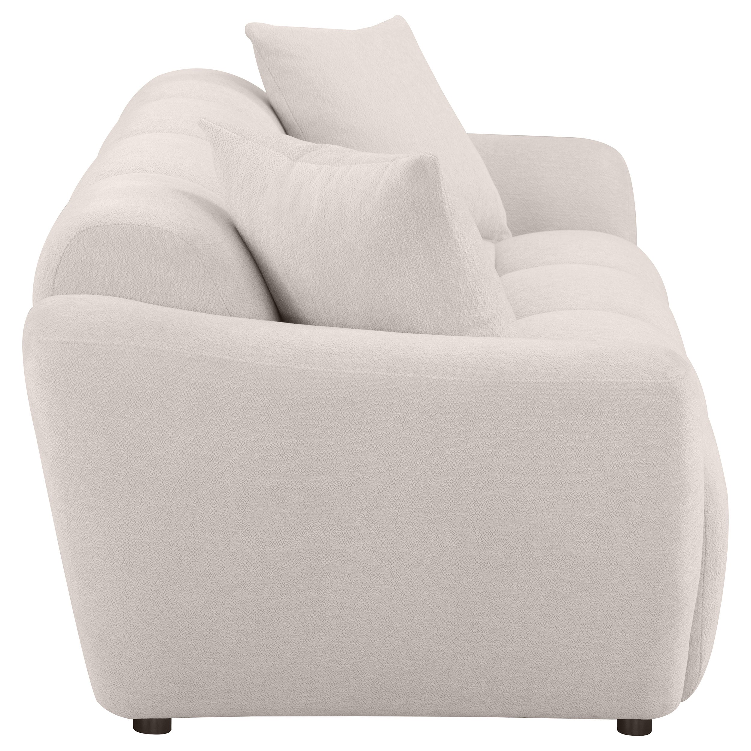 Destino Chenille Upholstered Splayed Arm Sofa Greige — view 8