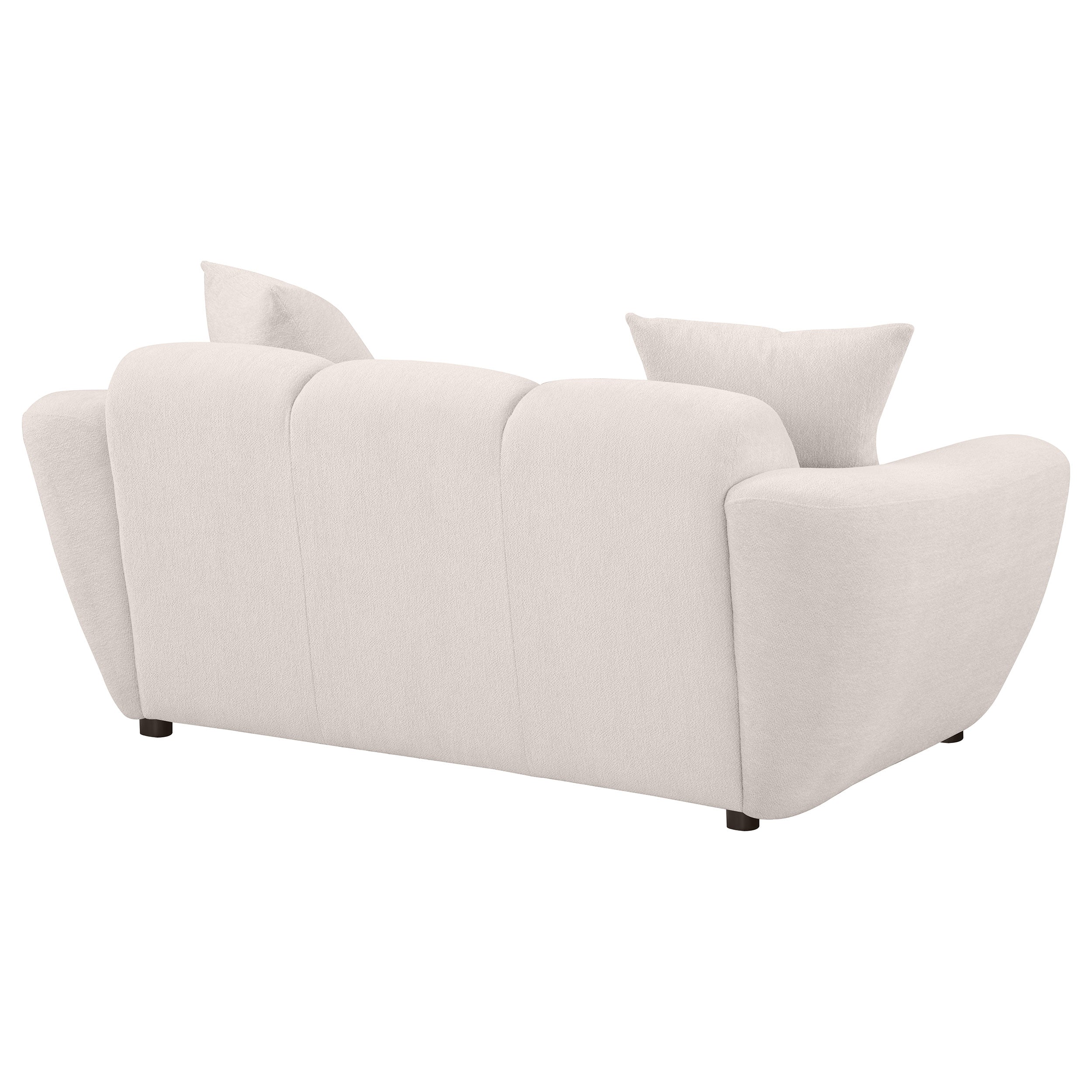 Destino Chenille Upholstered Splayed Arm Loveseat Greige — view 7