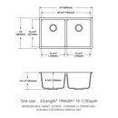 Granite Composite Double Bowl Undermount Kitchen Sink