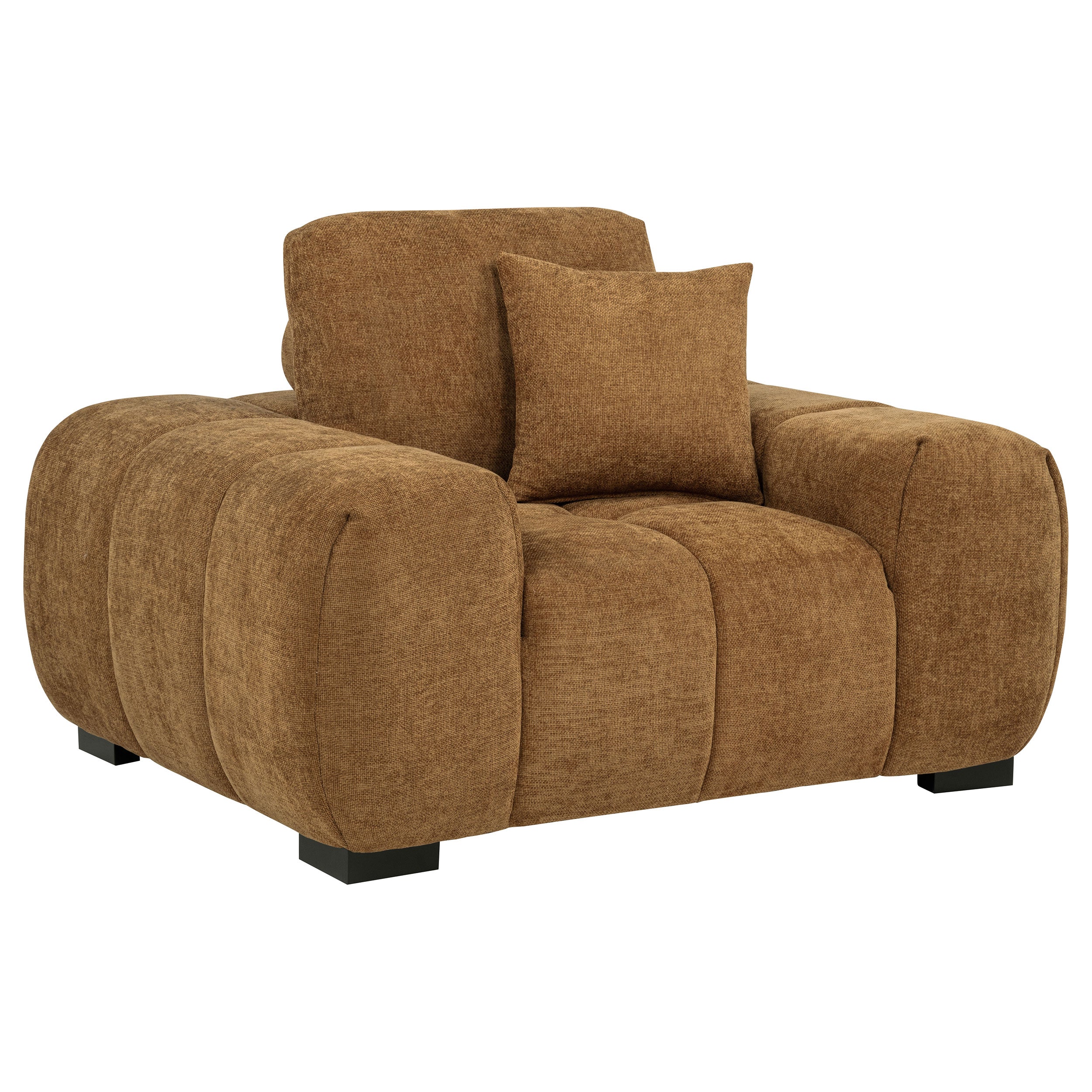 Octavia Upholstered Track Arm Accent Chair Amber — view 1