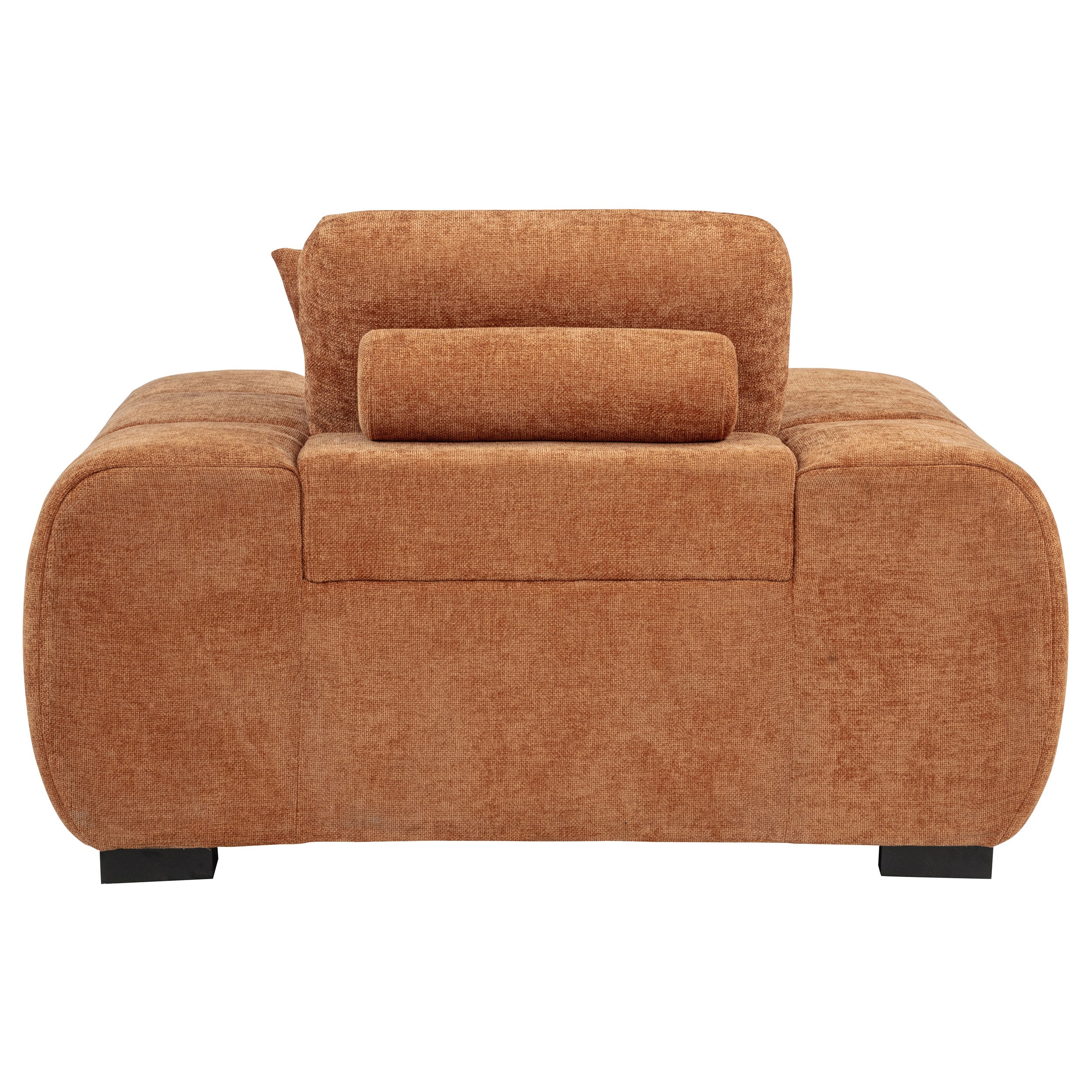 Octavia Upholstered Track Arm Accent Chair Orange — view 5