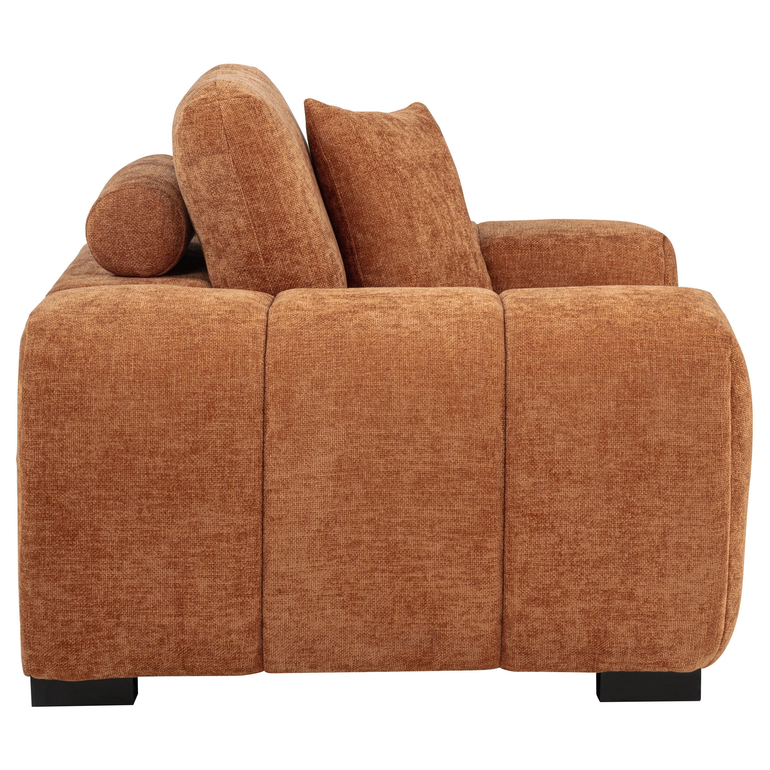 Octavia Upholstered Track Arm Accent Chair Orange — view 6