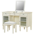 Multi Functional 2 In 1 Vanity Desk With Flip Top Mirror Material - White Oak