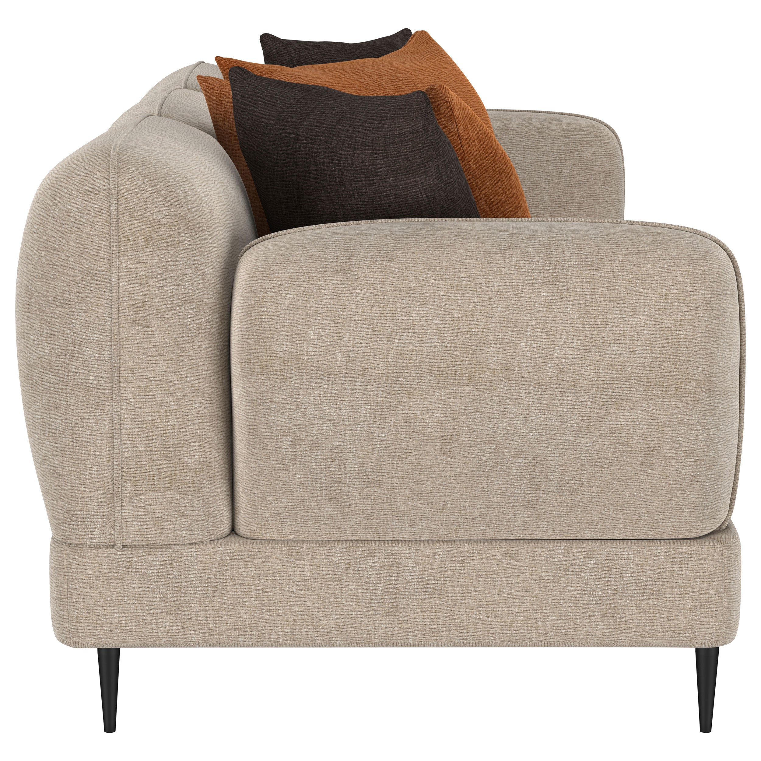 Jade 2-piece Chenille Upholstered Sofa Set Latte — view 6