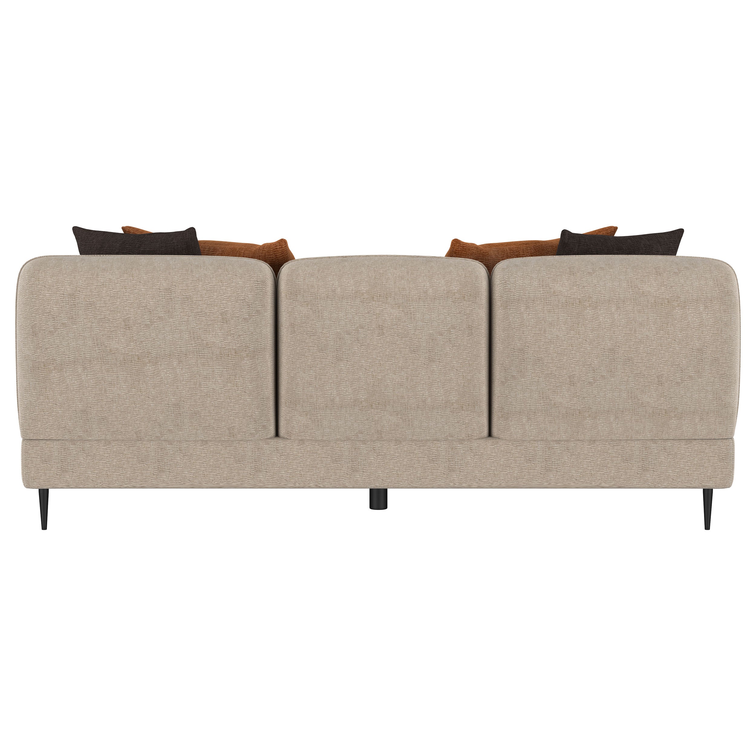 Jade Chenille Upholstered Sculpted Track Arm Sofa Latte — view 7