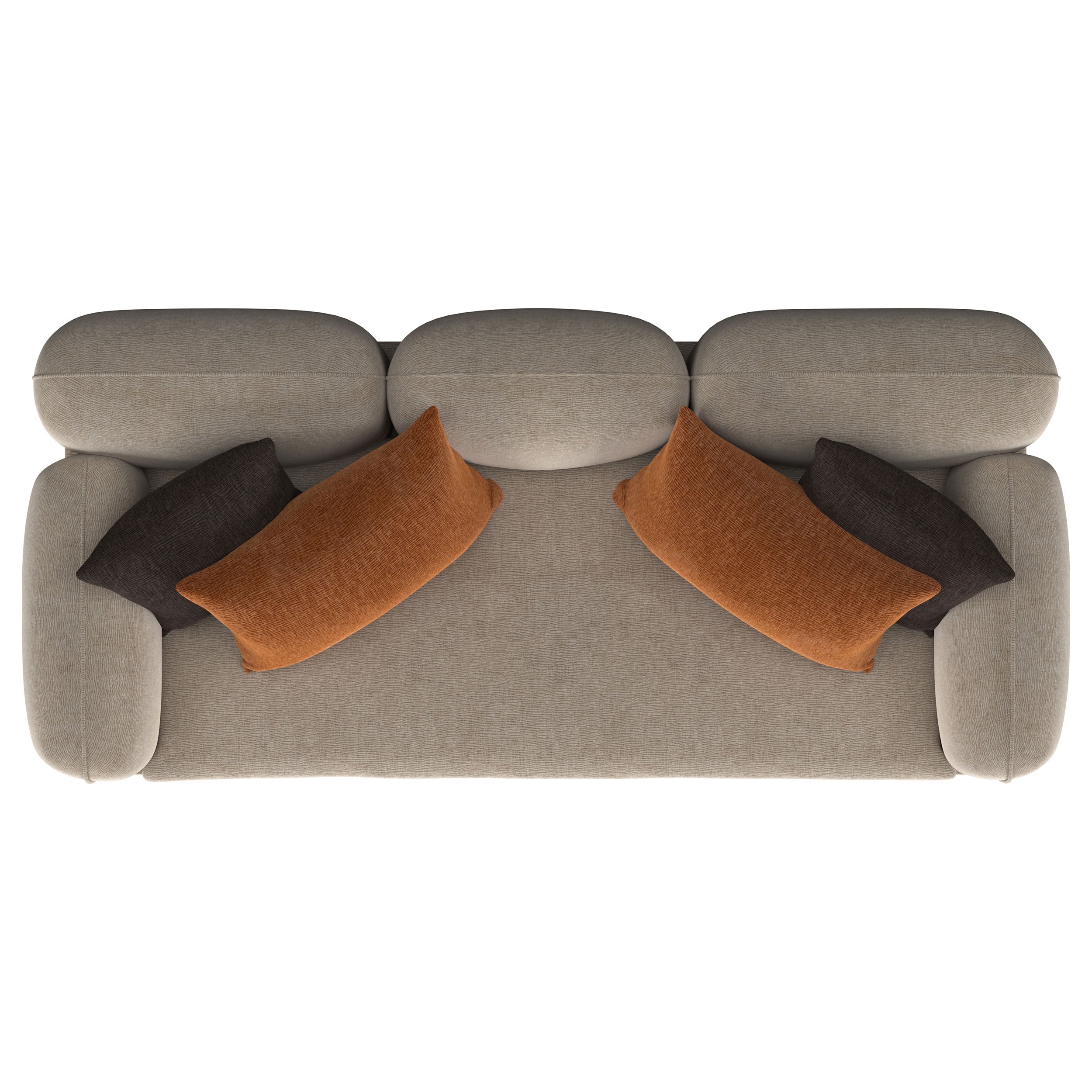 Jade Chenille Upholstered Sculpted Track Arm Sofa Latte — view 10