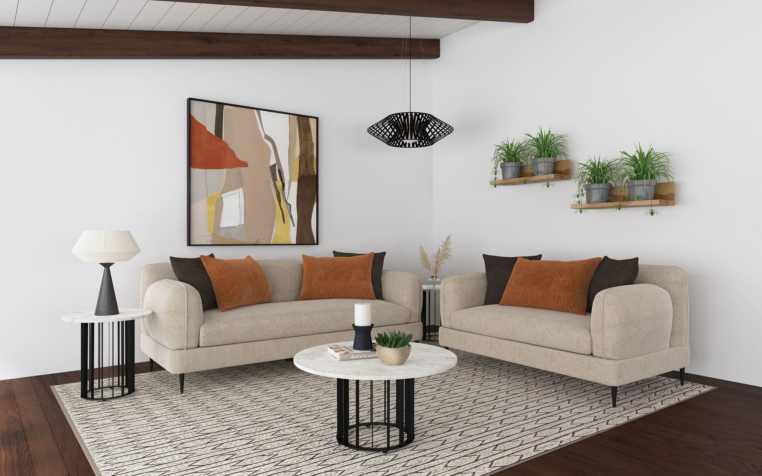 Jade Chenille Upholstered Sculpted Track Arm Sofa Latte — view 15