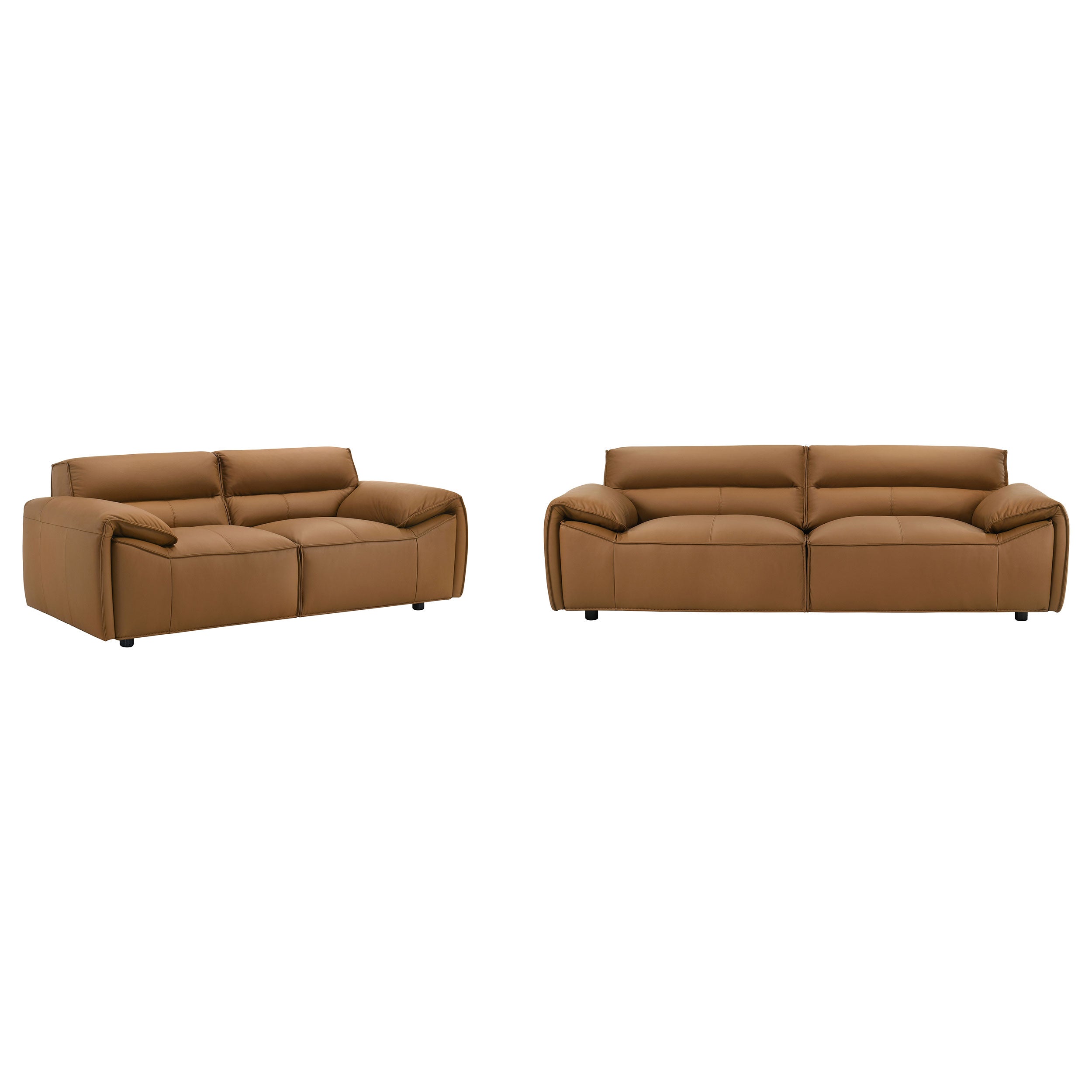 Buxton 2-piece Leather Upholstered Sofa Set Orange — view 2