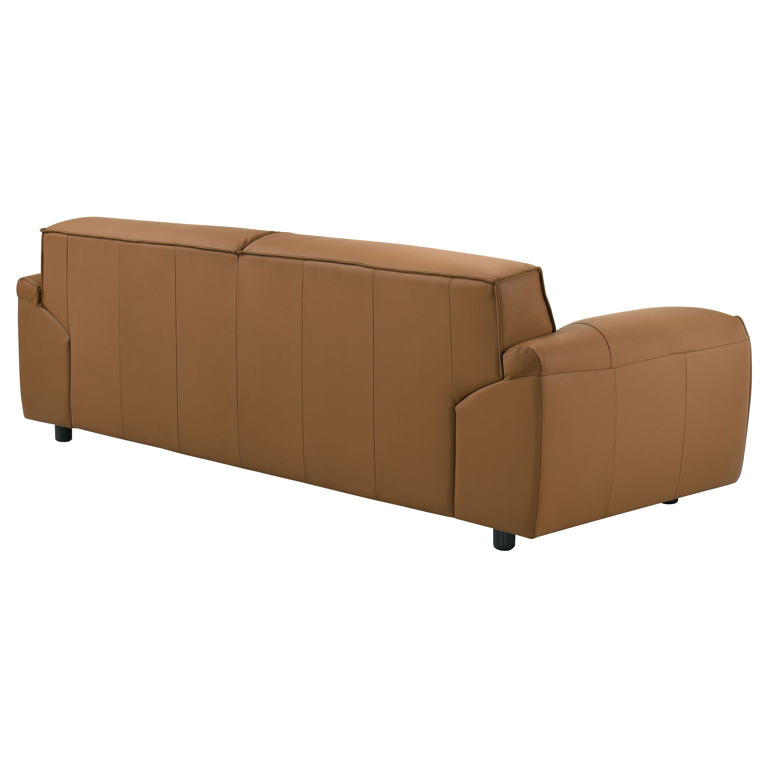 Buxton Top Grain Leather Upholstered Sofa Orange — view 8