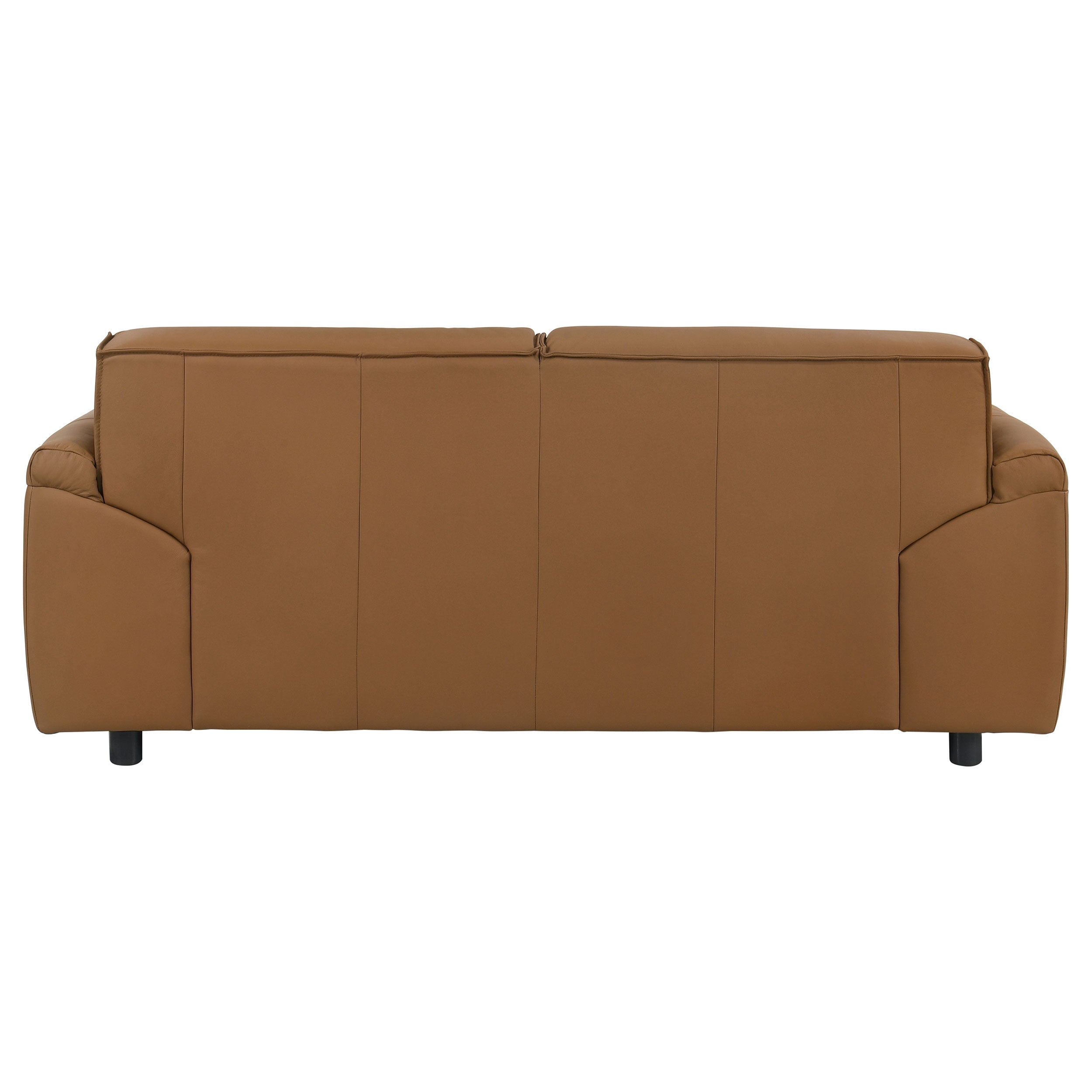 Buxton Top Grain Leather Upholstered Loveseat Orange — view 7