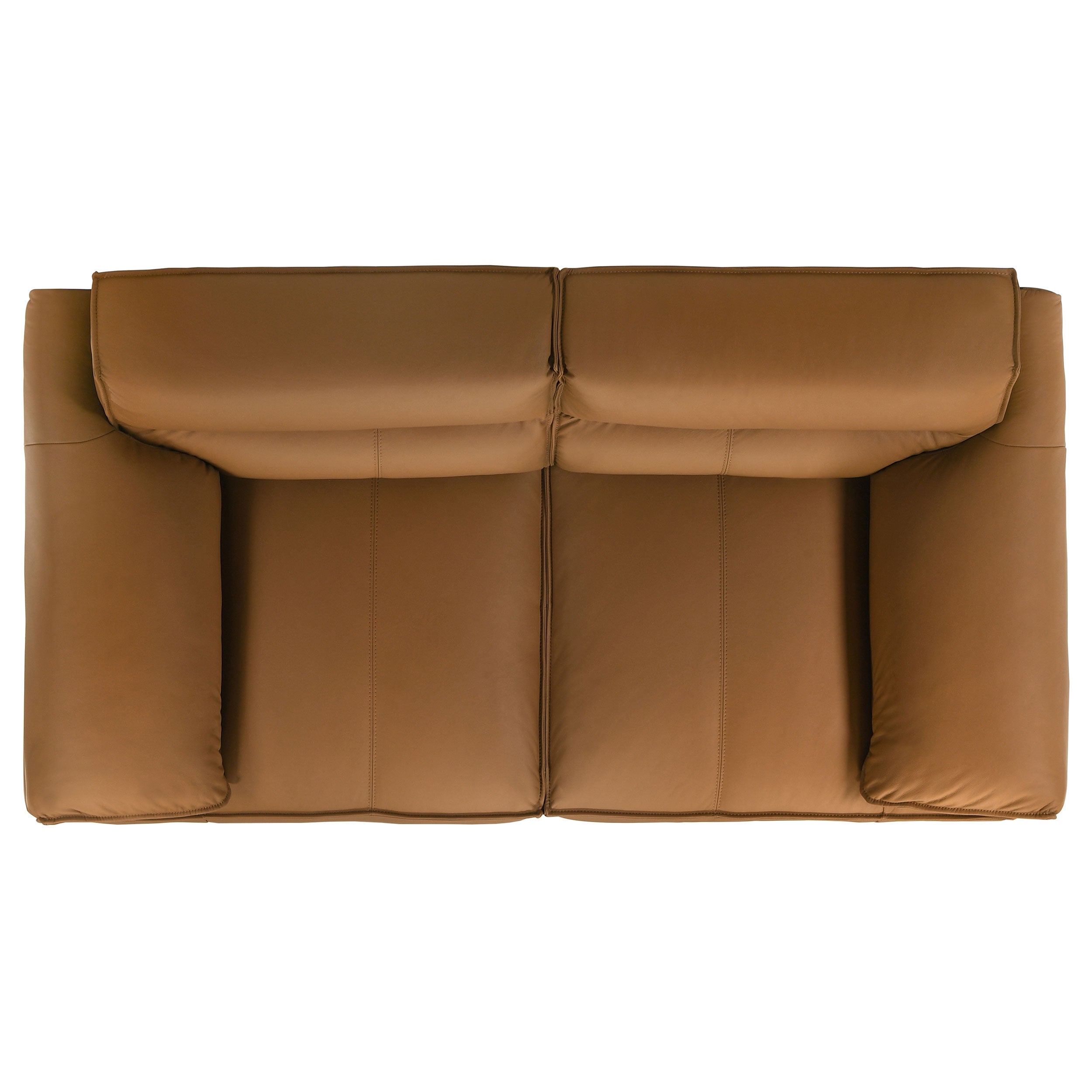 Buxton Top Grain Leather Upholstered Loveseat Orange — view 10