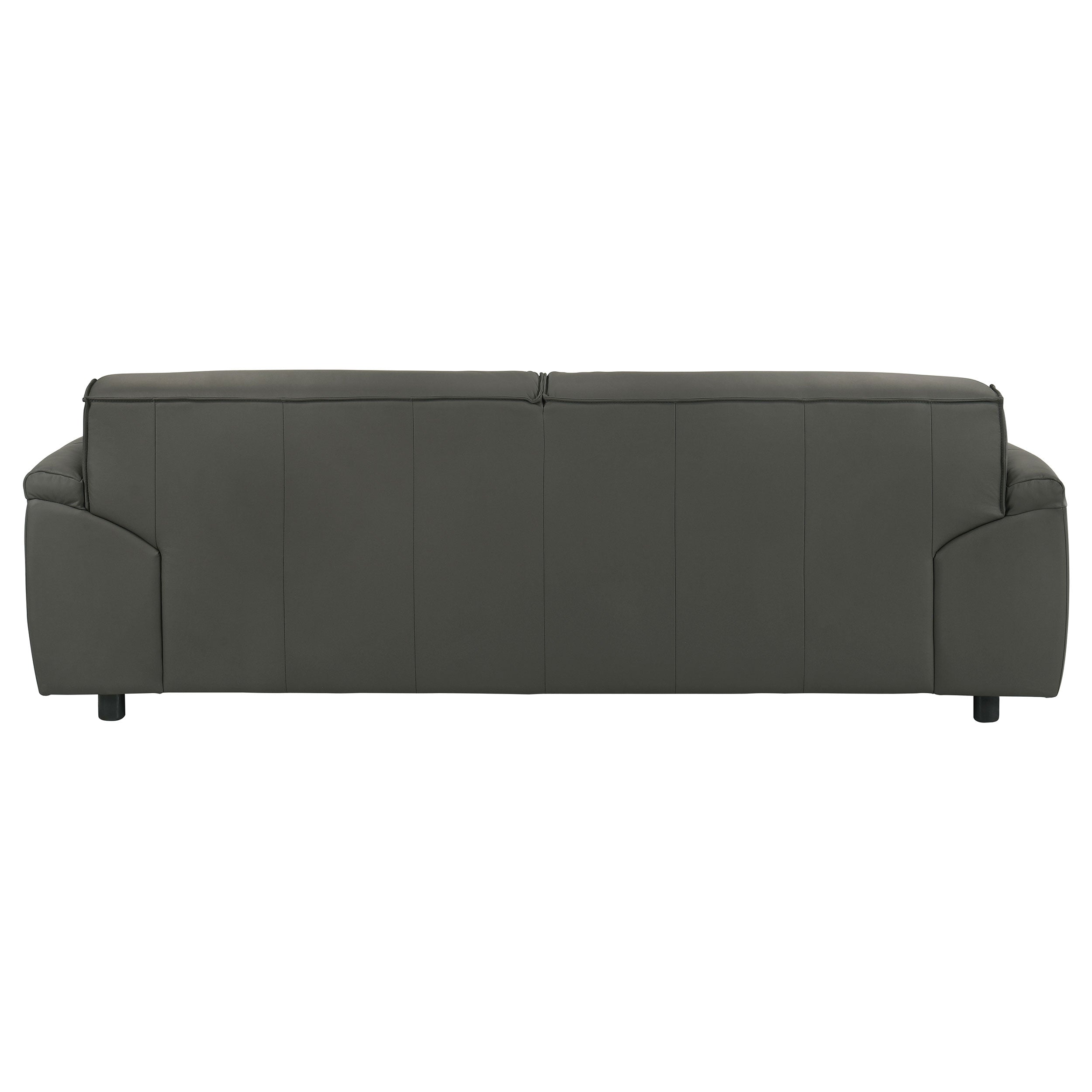 Buxton Top Grain Leather Upholstered Sofa Graphite — view 7