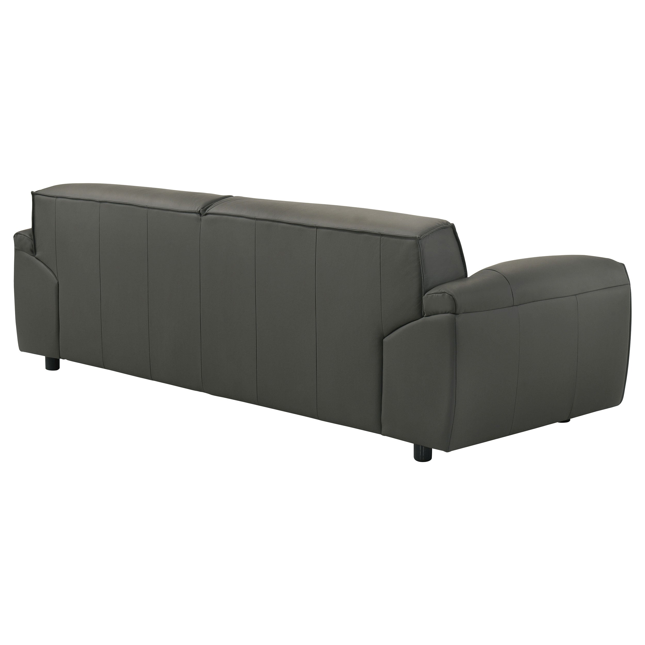 Buxton Top Grain Leather Upholstered Sofa Graphite — view 8