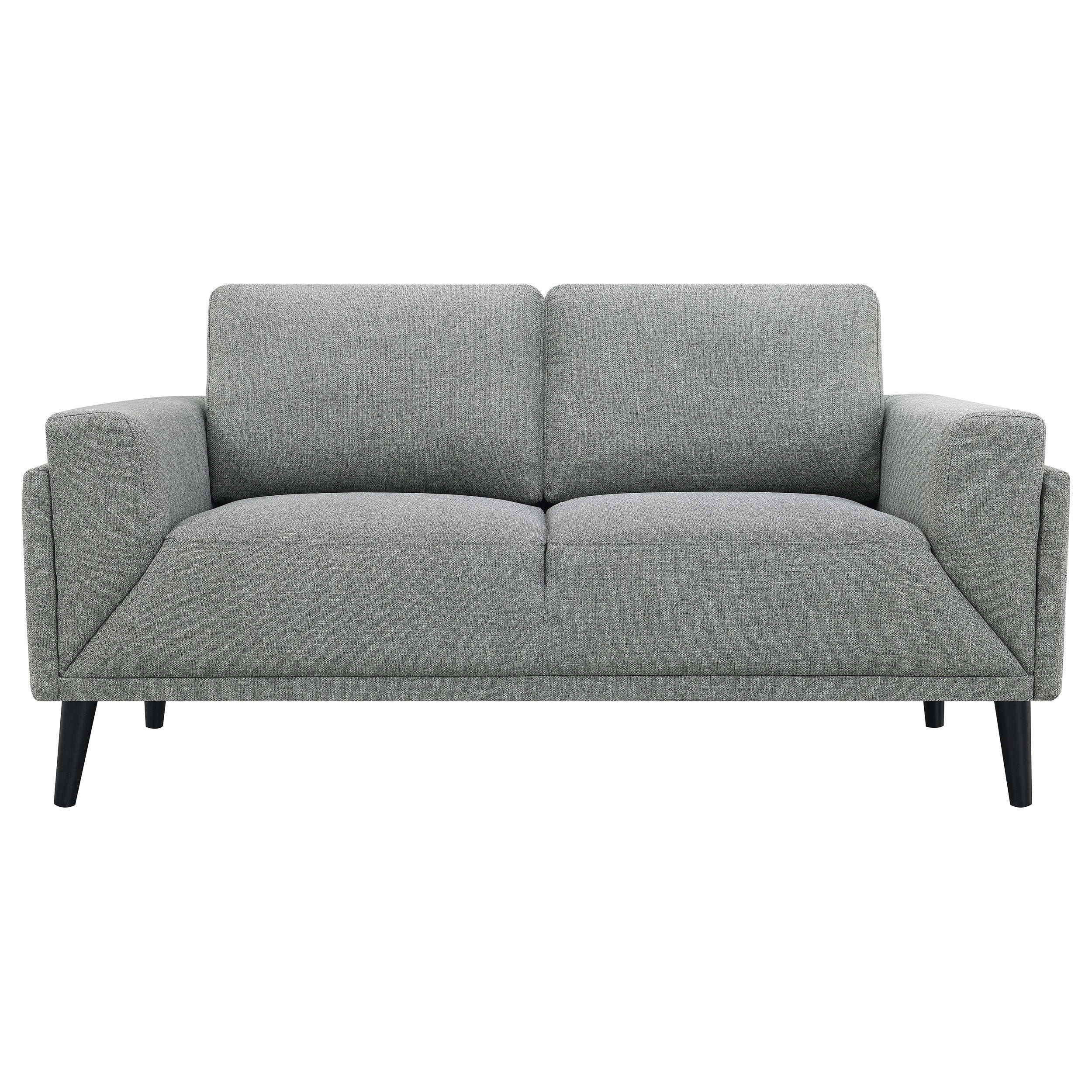 Rilynn Upholstered Track Arm Loveseat Grey — view 3