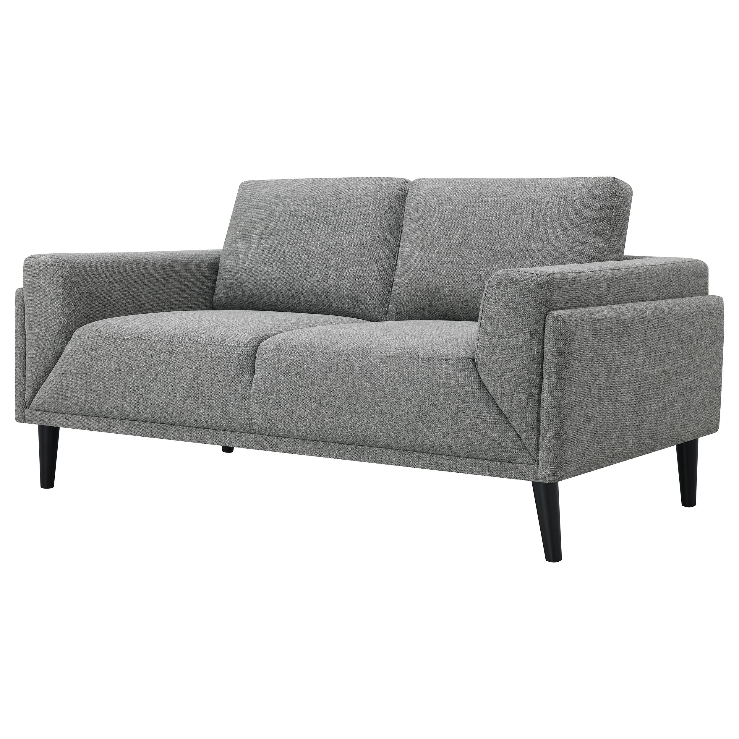 Rilynn Upholstered Track Arm Loveseat Grey — view 4