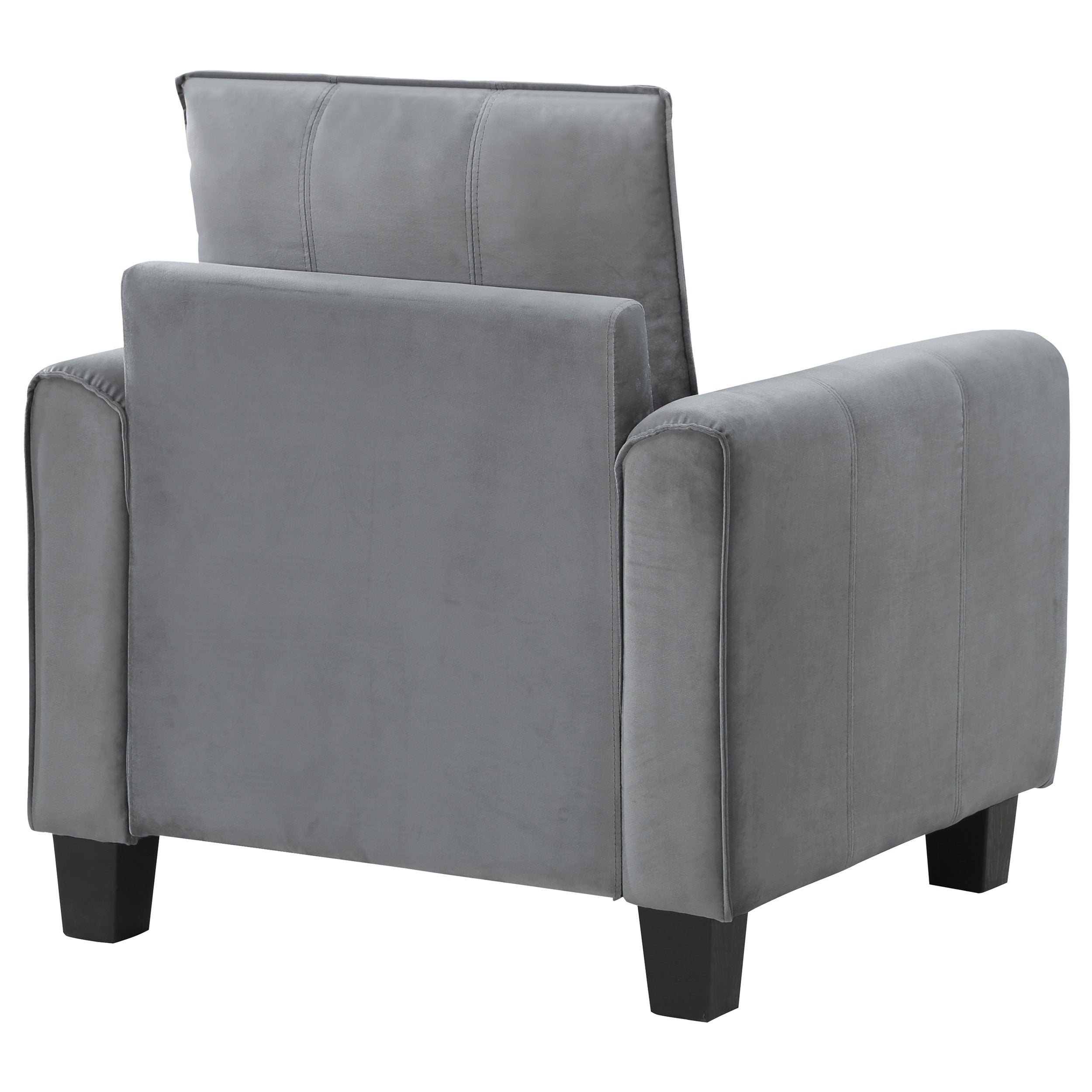 Davis Upholstered Rolled Arm Accent Chair Grey — view 7