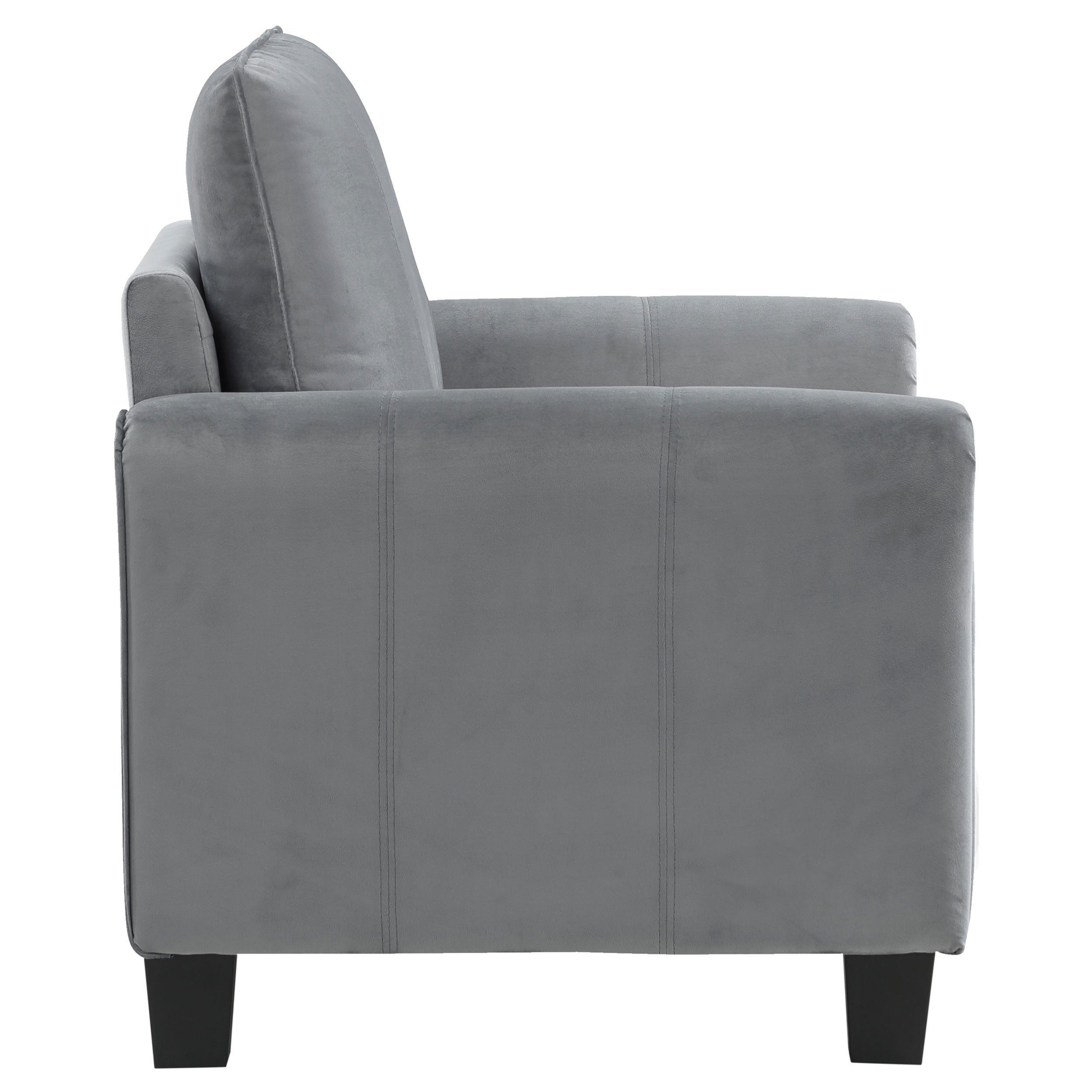 Davis Upholstered Rolled Arm Accent Chair Grey — view 8