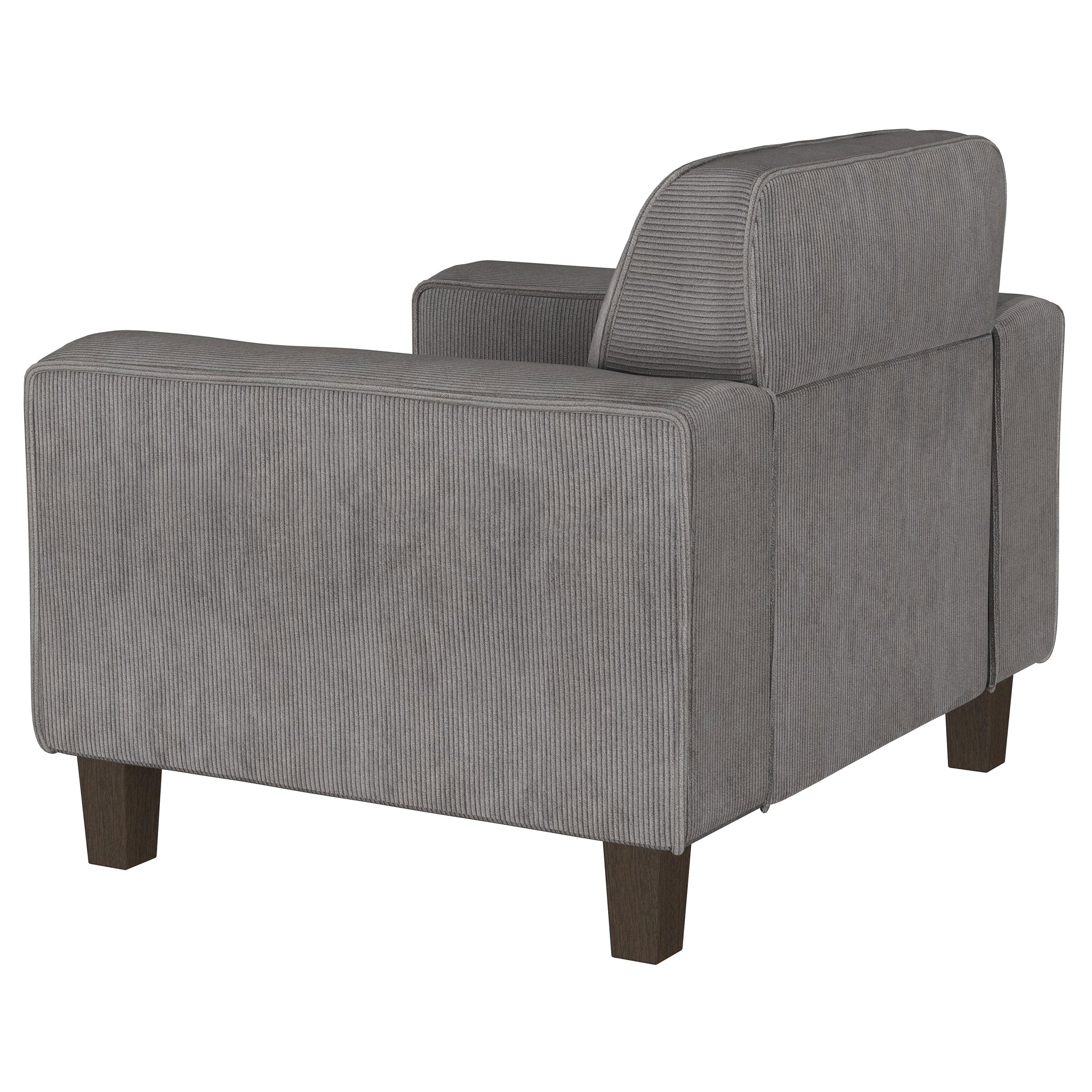 Deerhurst Upholstered Track Arm Tufted Accent Chair Charcoal — view 6