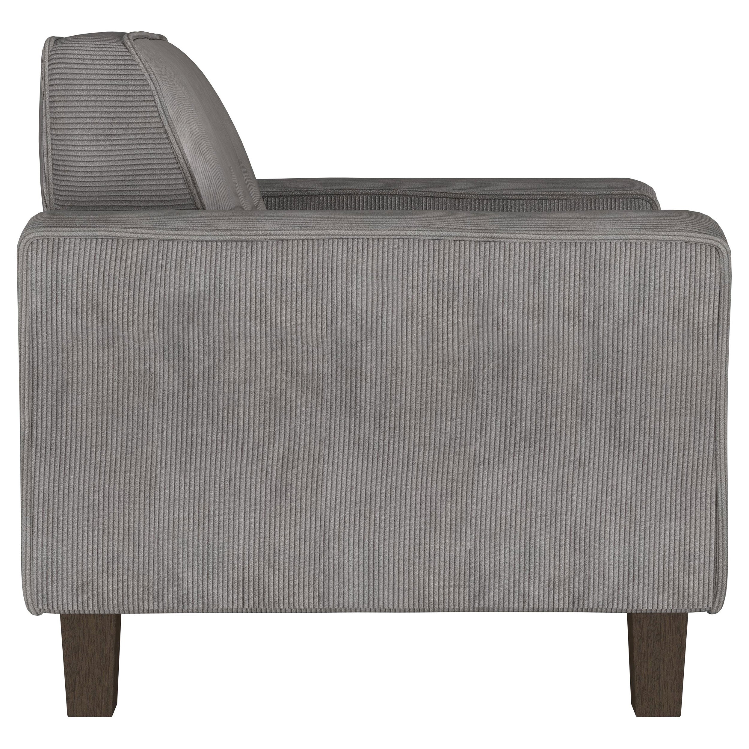 Deerhurst Upholstered Track Arm Tufted Accent Chair Charcoal — view 9