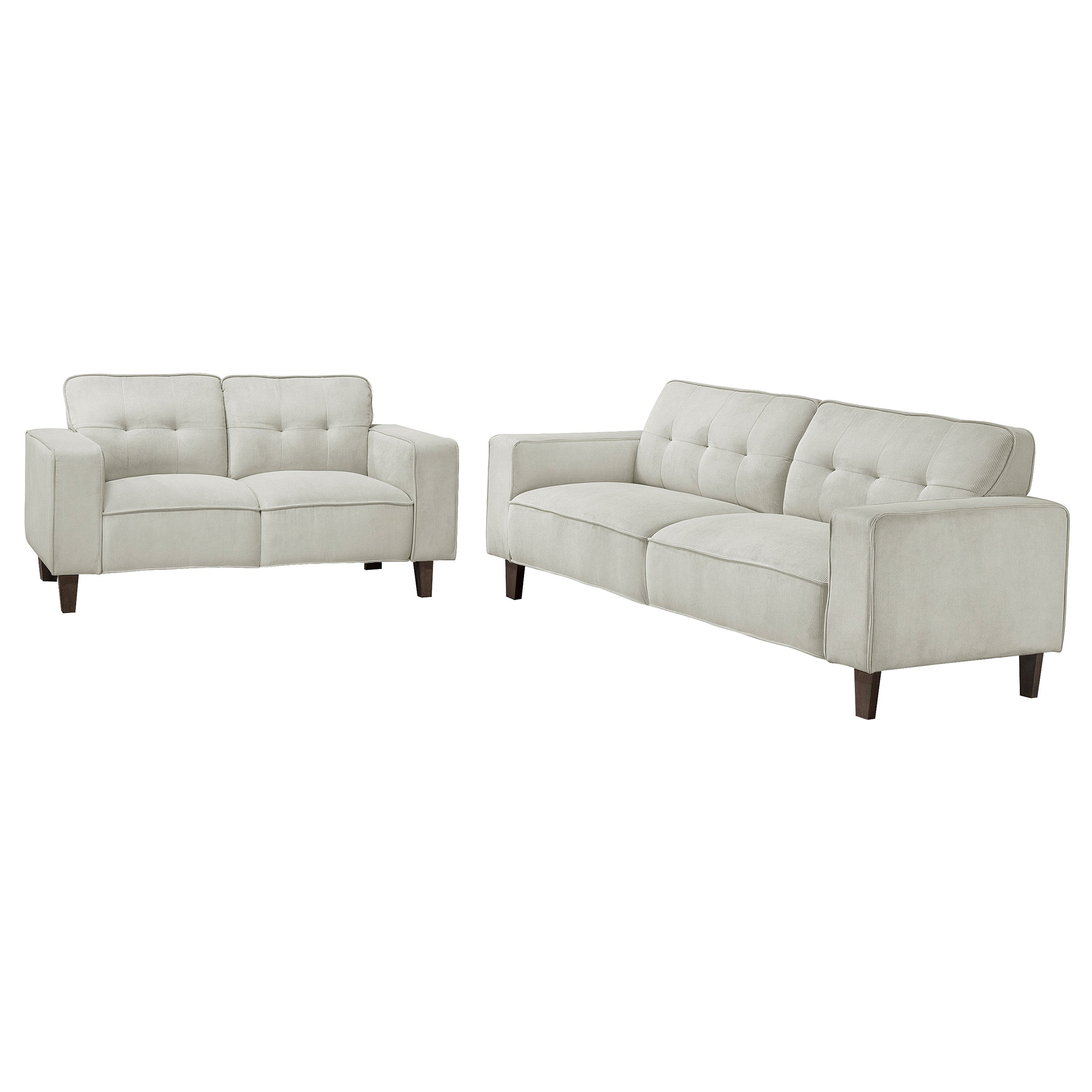 Deerhurst 2-piece Upholstered Track Arm Sofa Set Greige — view 2