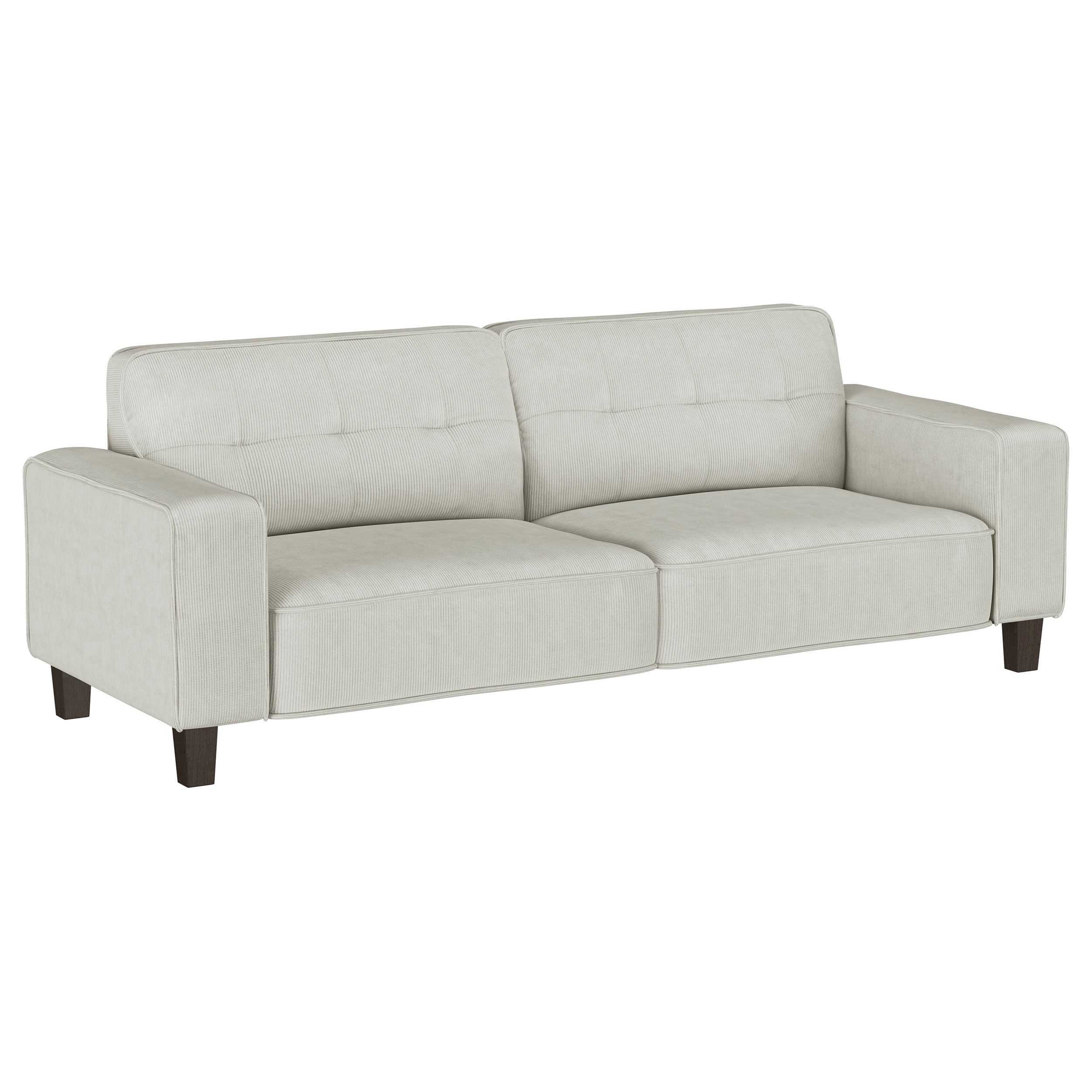 Deerhurst Upholstered Track Arm Tufted Sofa Greige — view 1