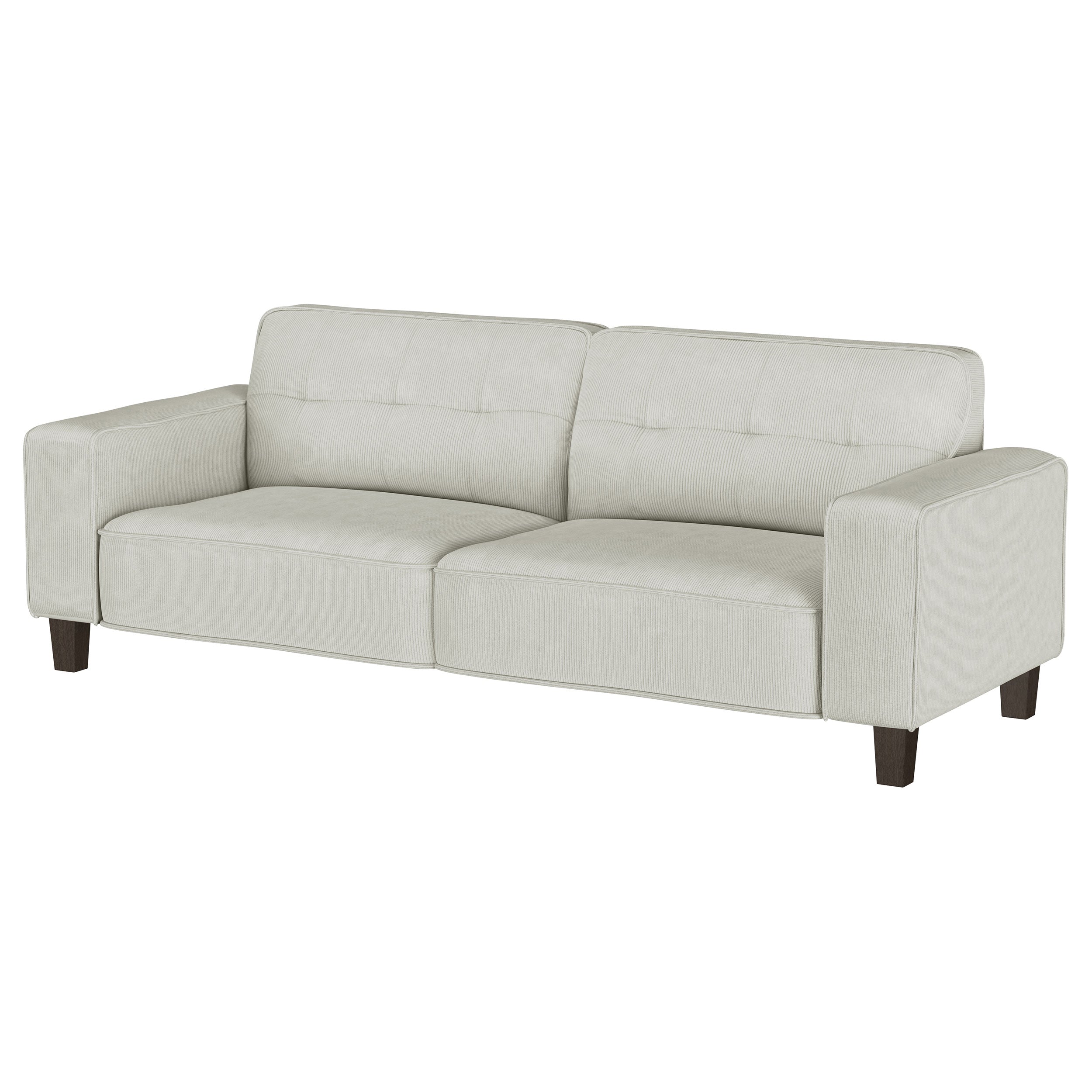 Deerhurst Upholstered Track Arm Tufted Sofa Greige — view 4