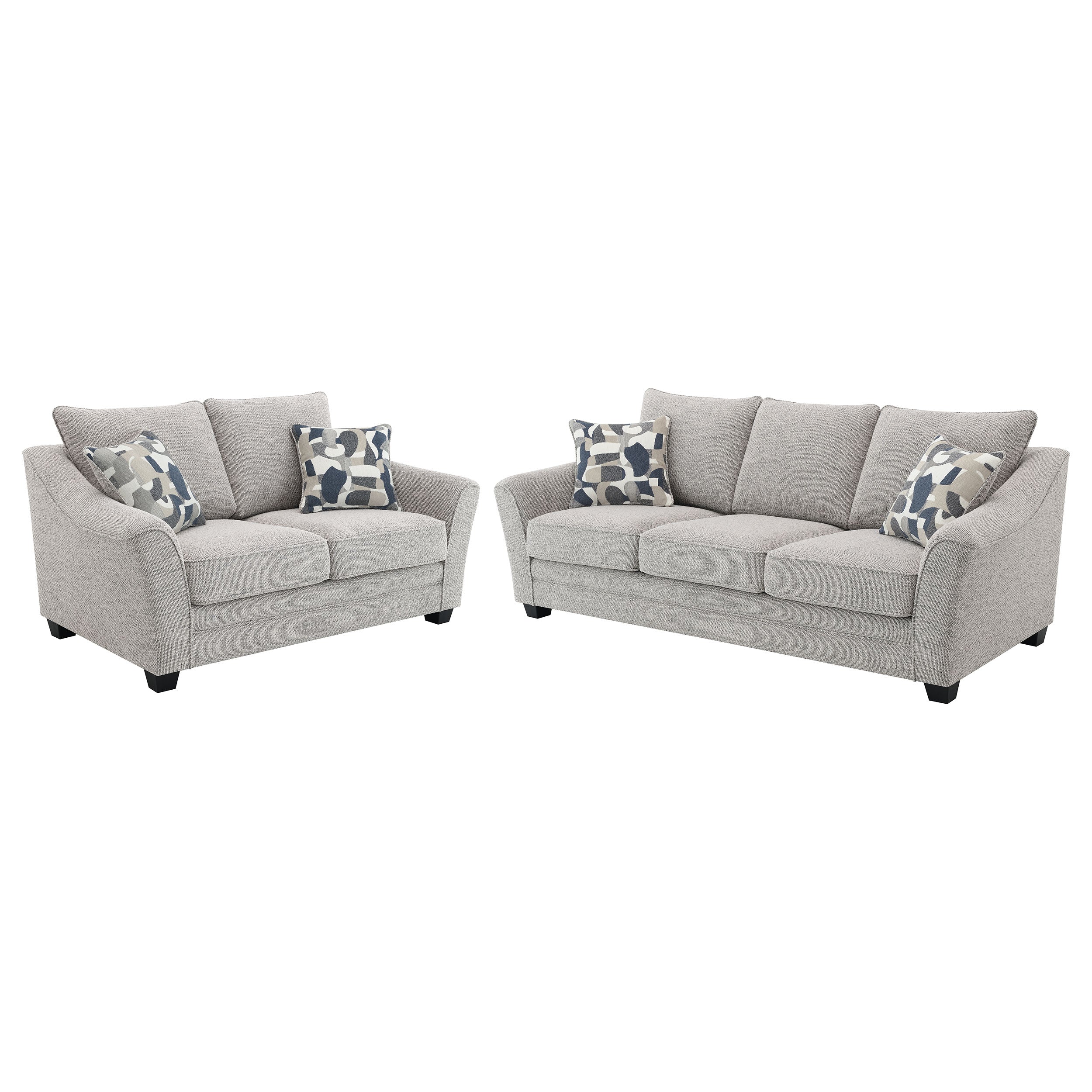 Tomkins 2-piece Boucle Upholstered Sofa Set Light Grey — view 2