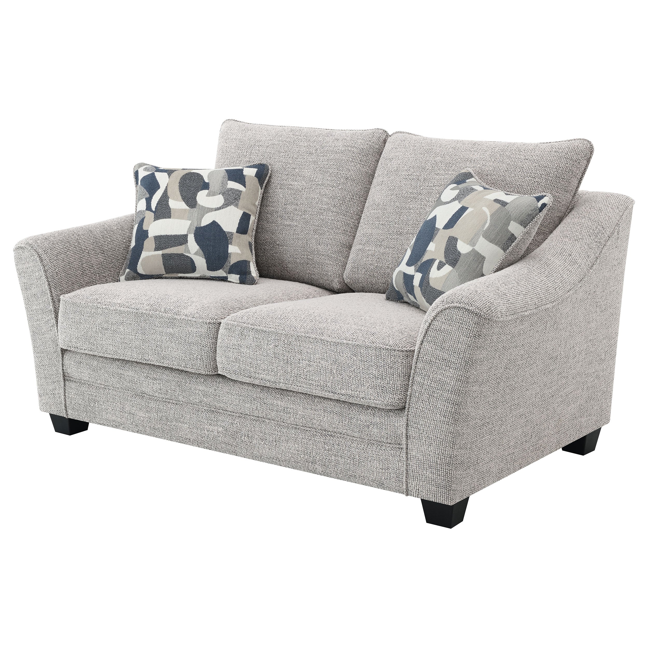 Tomkins Boucle Upholstered Loveseat Light Grey — view 4