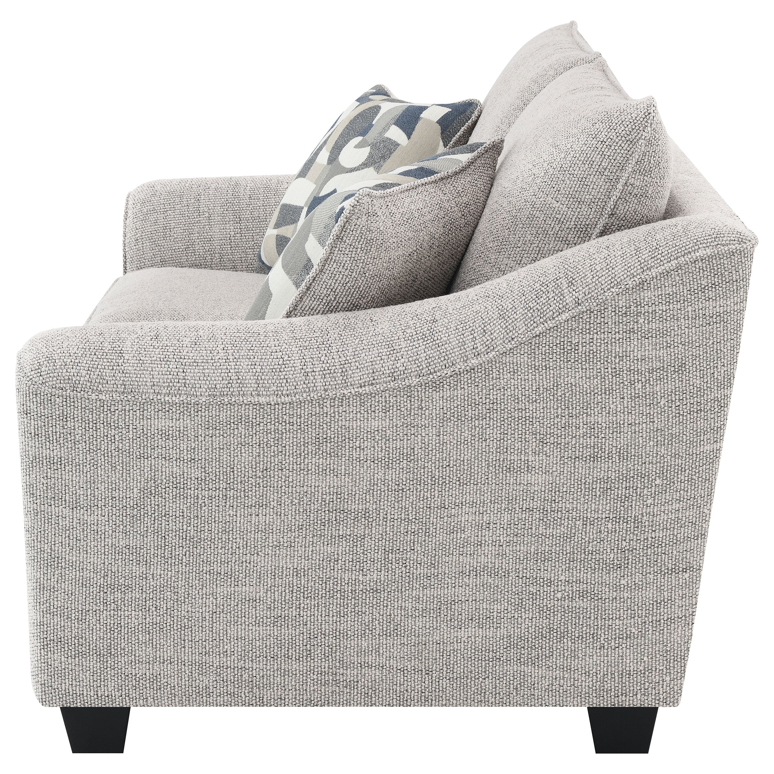 Tomkins Boucle Upholstered Loveseat Light Grey — view 5